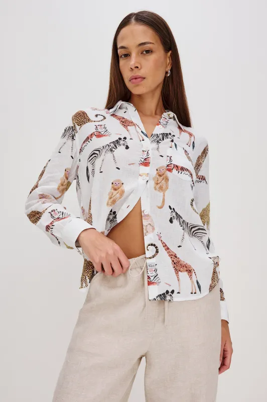 CHARLI SHIRT - JUNGLE ANIMALS sold by Rails