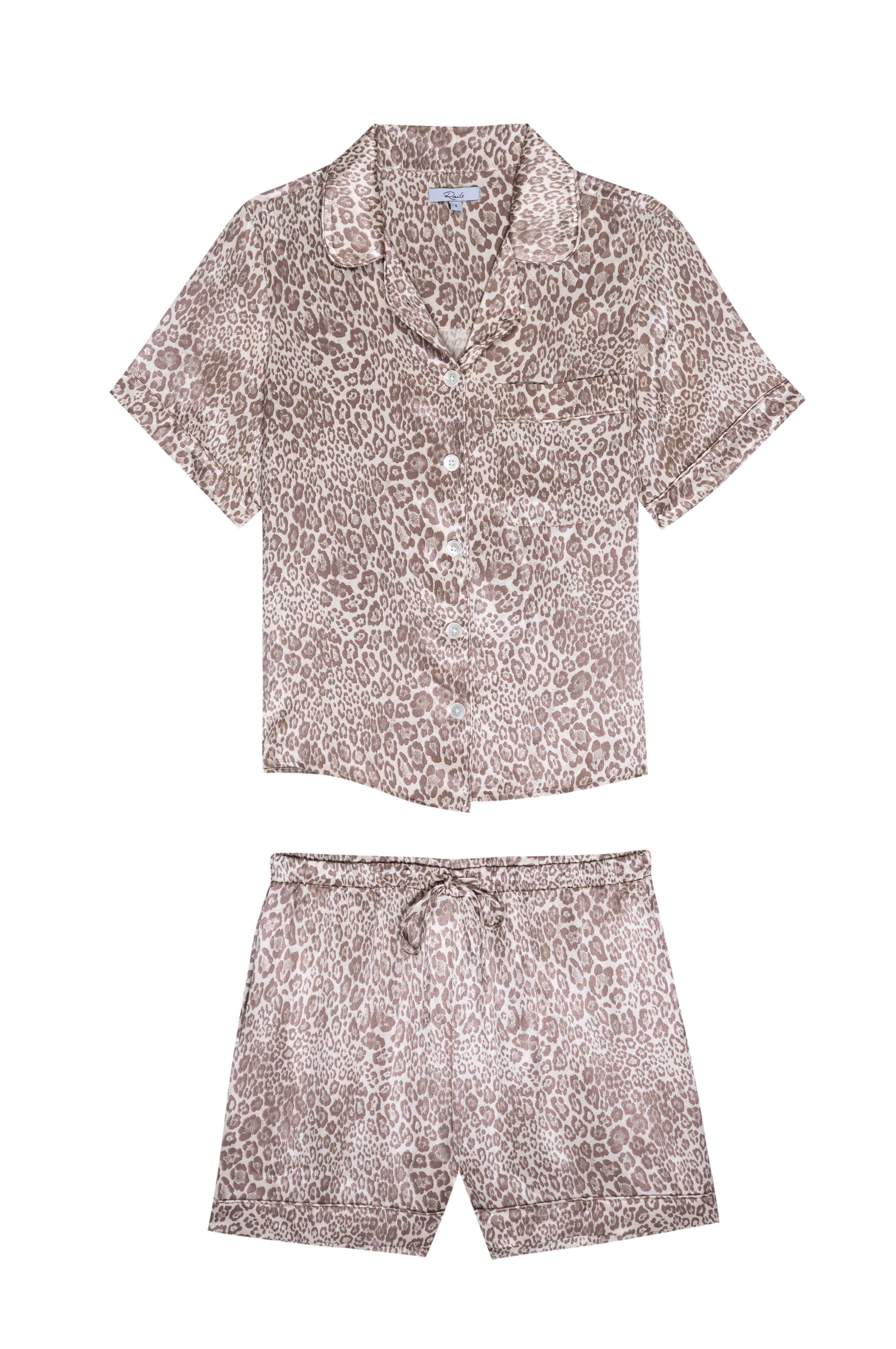 TOMMI PAJAMA SET - TAN CHEETAH sold by Rails product image thumbnail 6