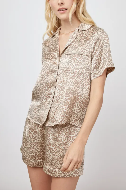 TOMMI PAJAMA SET - TAN CHEETAH sold by Rails