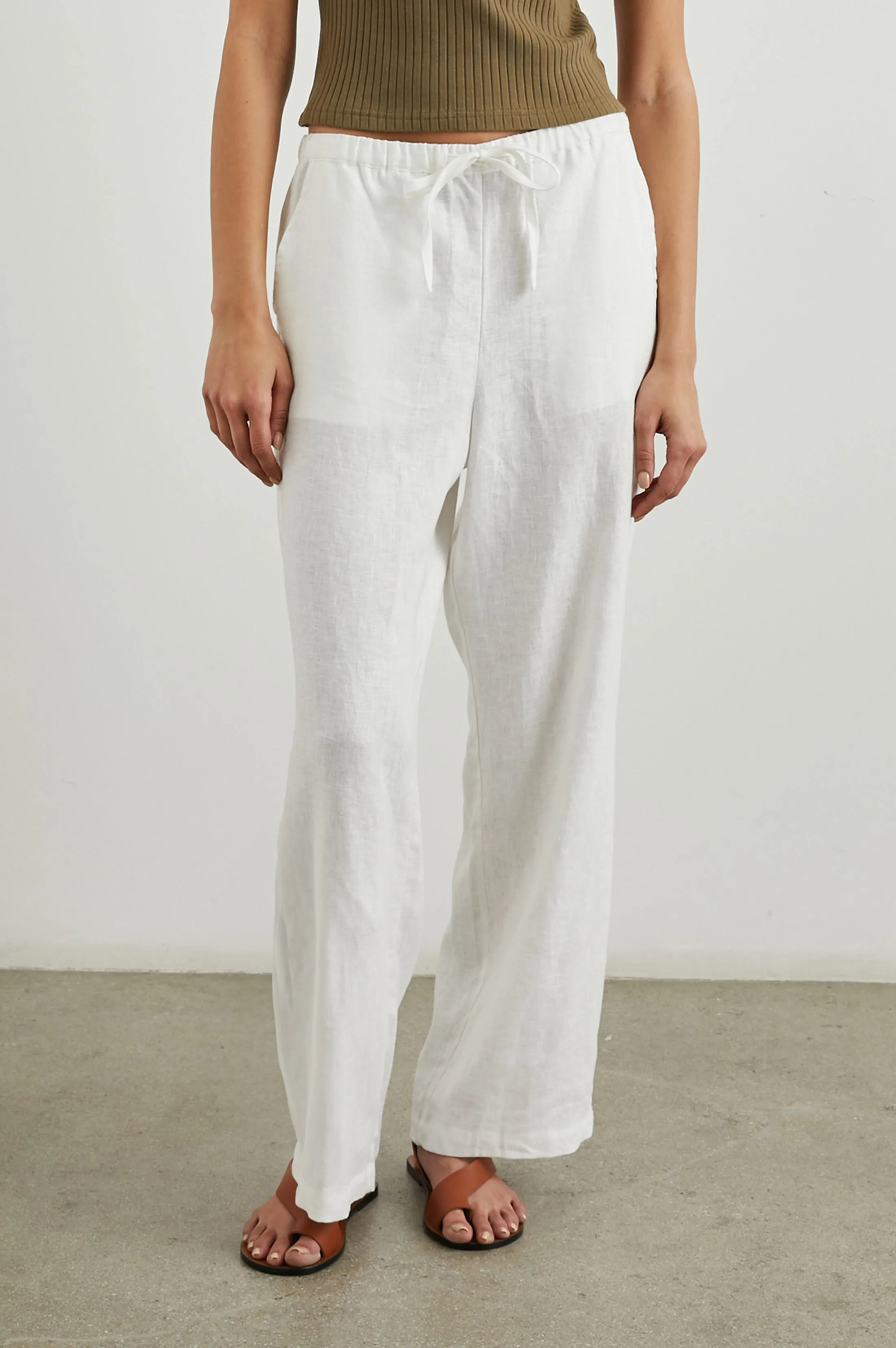 EMMIE PANT - WHITE sold by Rails
