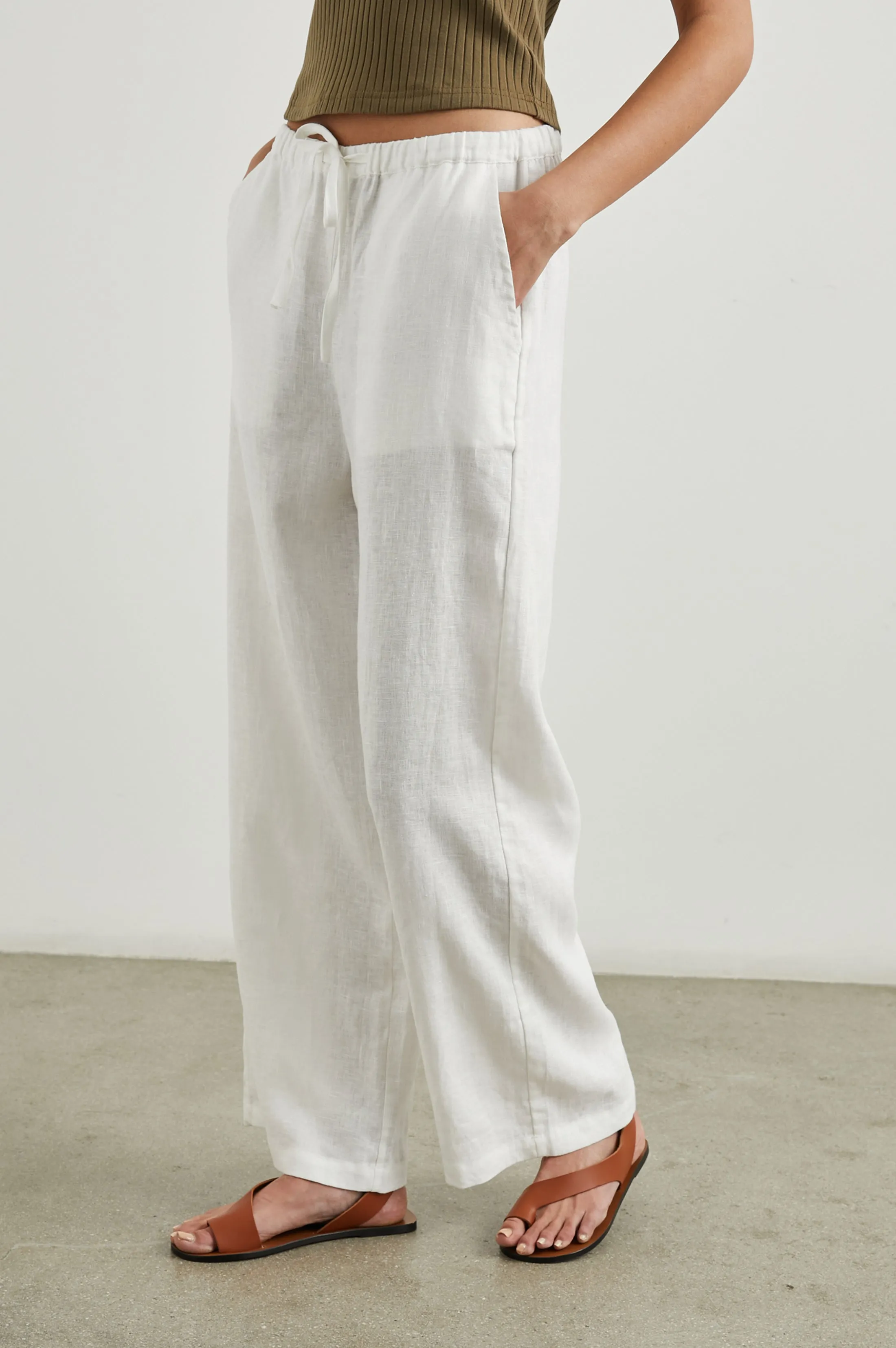 EMMIE PANT - WHITE sold by Rails product image thumbnail 2