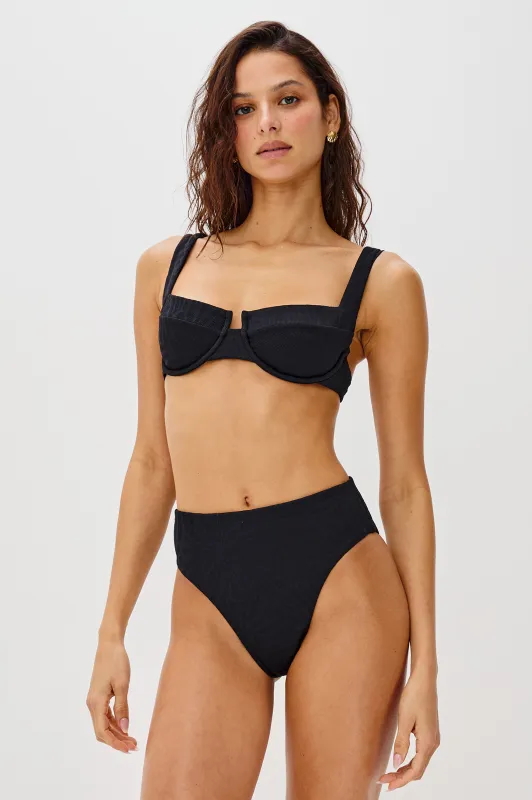 RAILS X LSPACE SAVANNAH BIKINI BOTTOM - BLACK sold by Rails