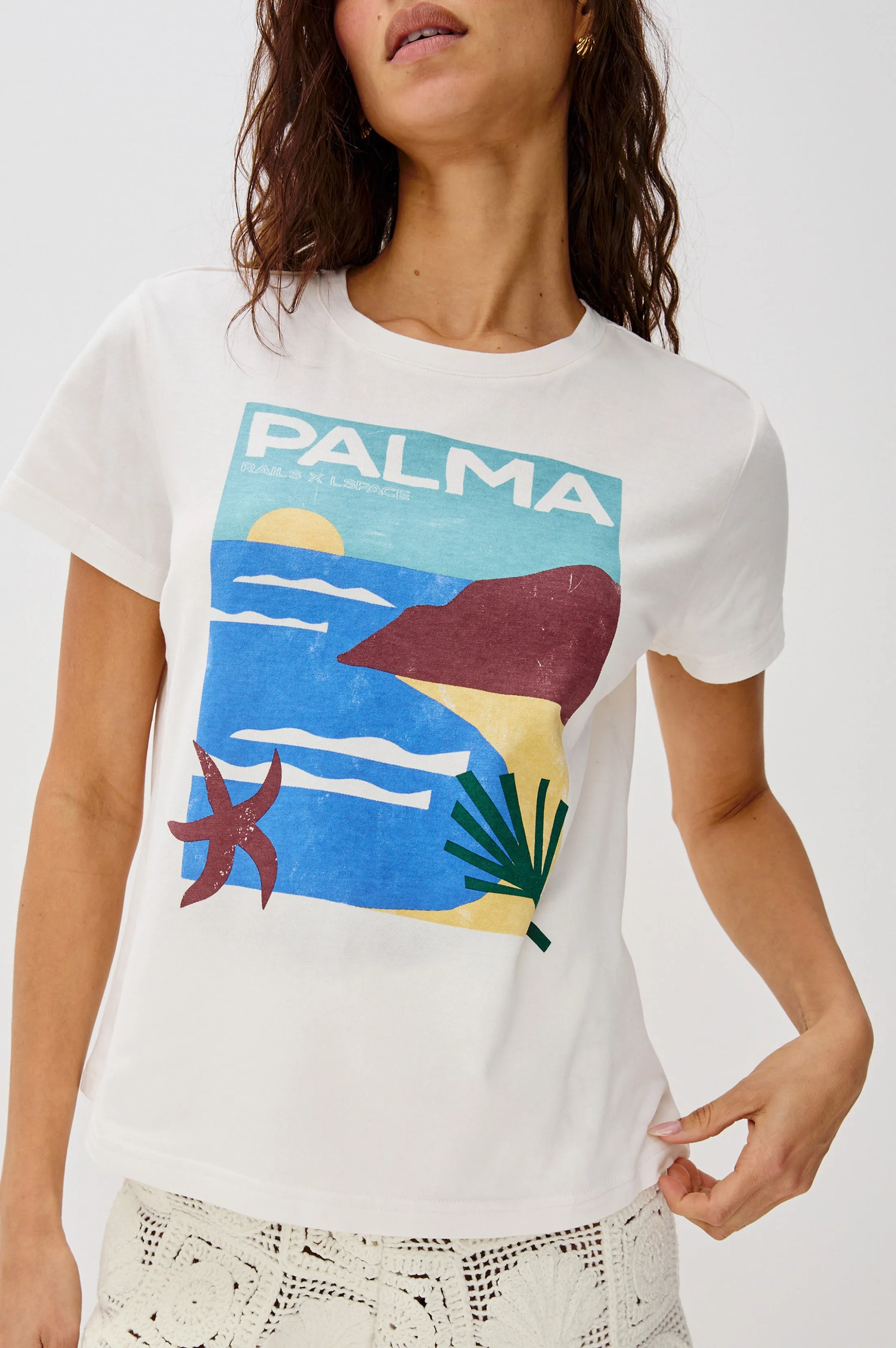 RAILS X LSPACE CLASSIC CREW NECK T-SHIRT - PALMA sold by Rails product image thumbnail 2