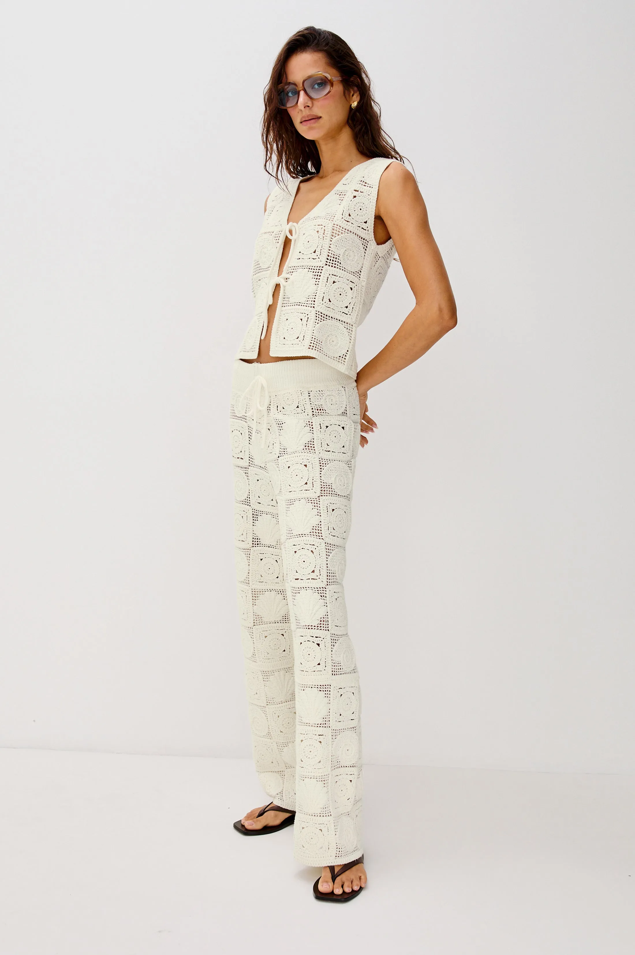 RAILS X LSPACE PAZ TOP - WHITE SEA SHELL CROCHET sold by Rails product image thumbnail 4