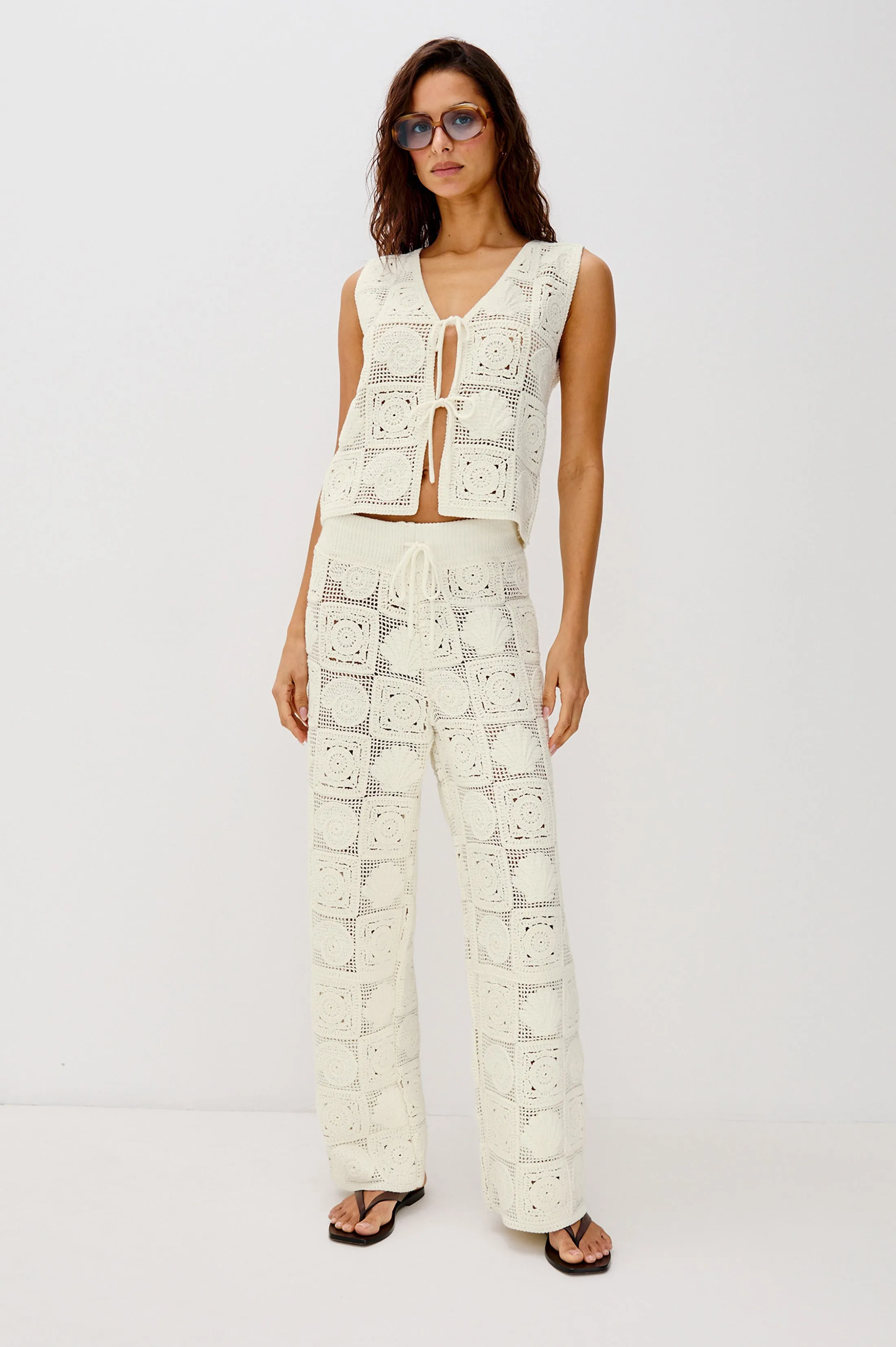 RAILS X LSPACE MAJA PANT - WHITE SEA SHELL CROCHET sold by Rails product image thumbnail 4