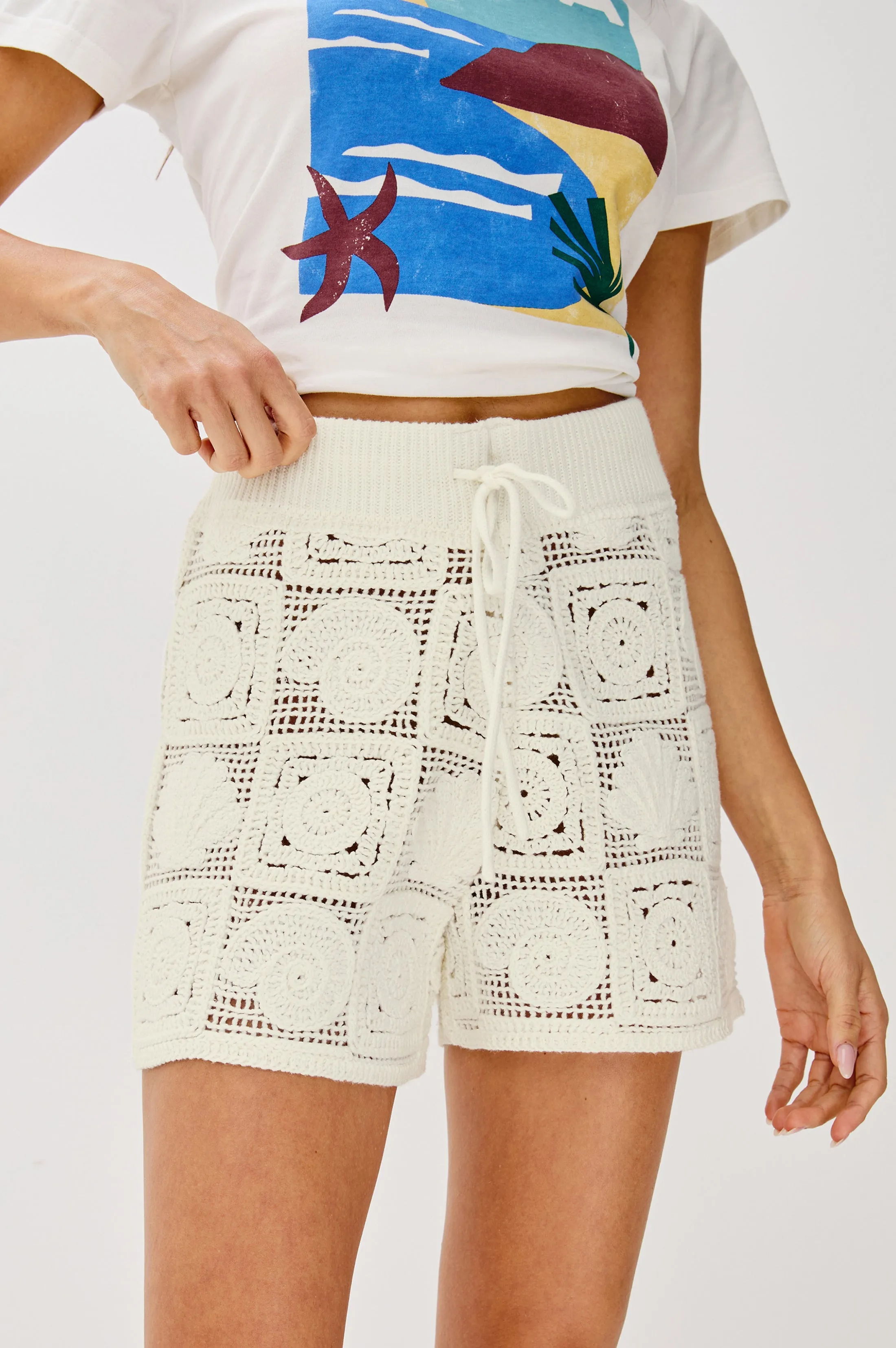 RAILS X LSPACE CATALINA SHORT - WHITE SEA SHELL CROCHET sold by Rails product image thumbnail 2