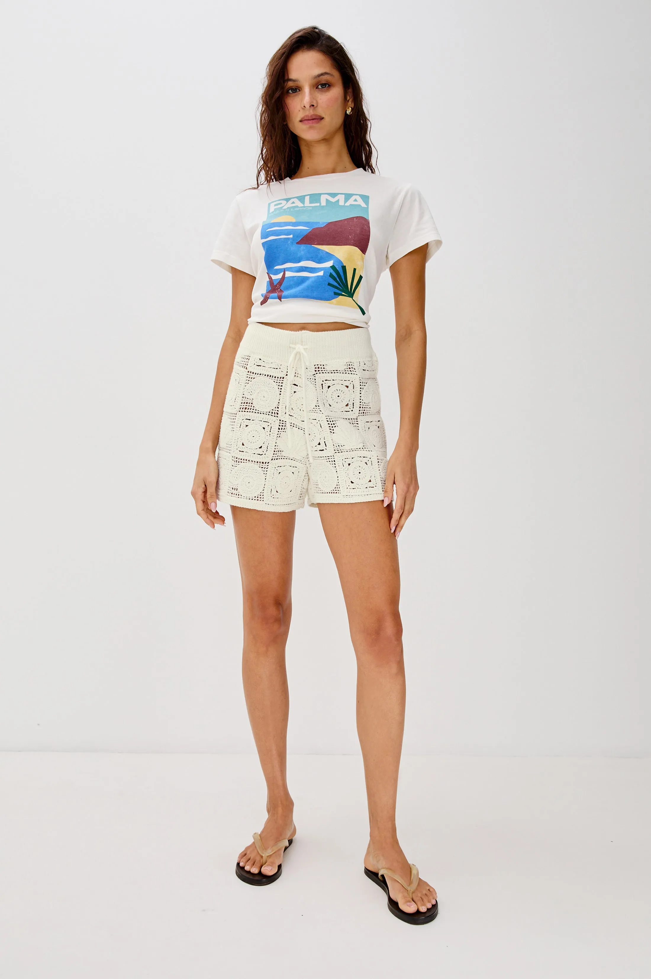 RAILS X LSPACE CATALINA SHORT - WHITE SEA SHELL CROCHET sold by Rails product image thumbnail 3