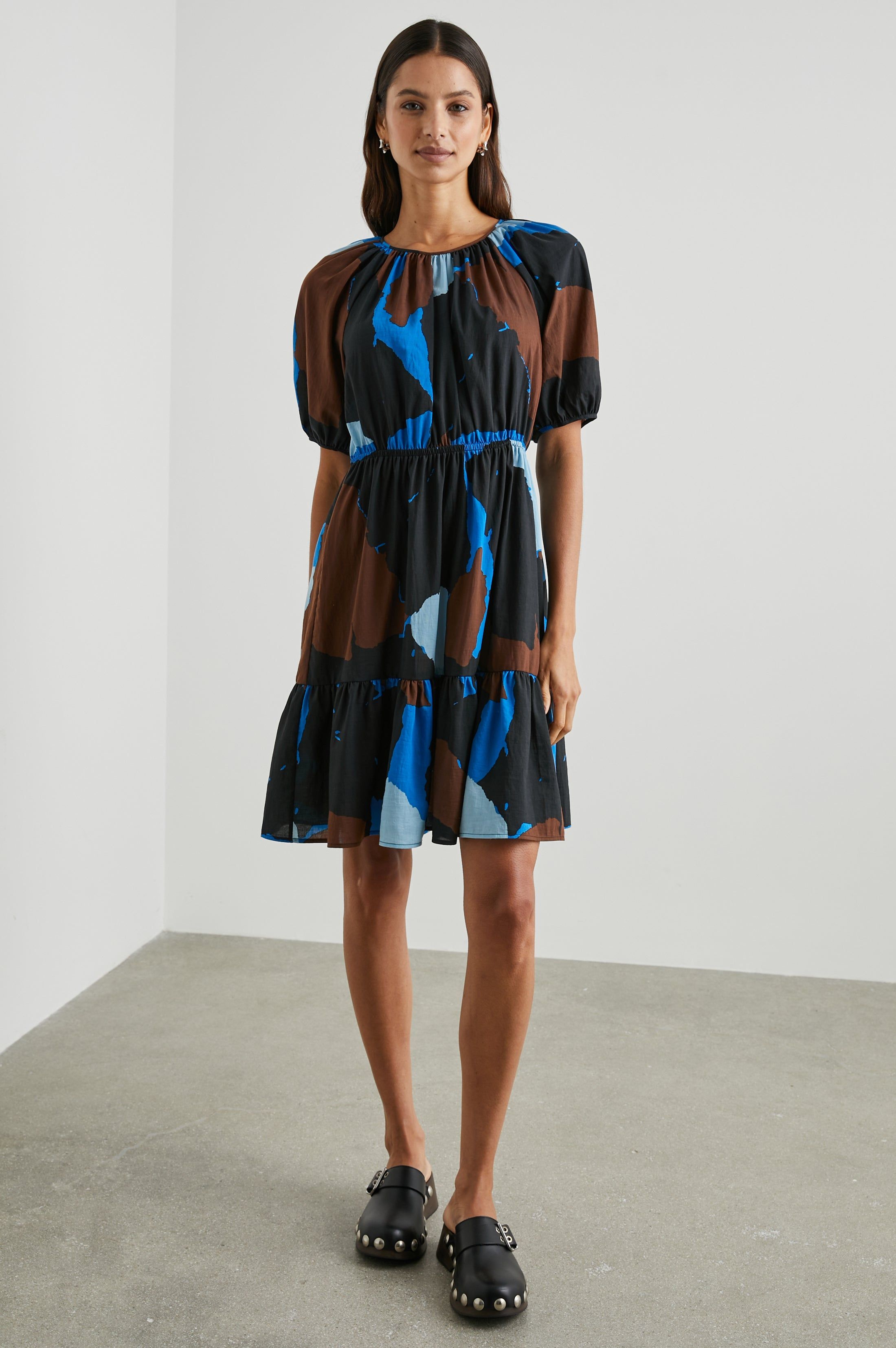 KHLOE DRESS - BLUE MULTI COLOR BLOCK sold by Rails product image thumbnail 3