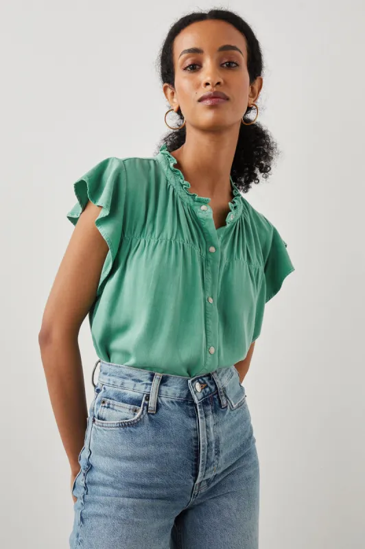 RUTHIE TOP - BASIL sold by Rails