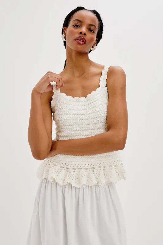 ESTEFANIA TOP - WHITE sold by Rails
