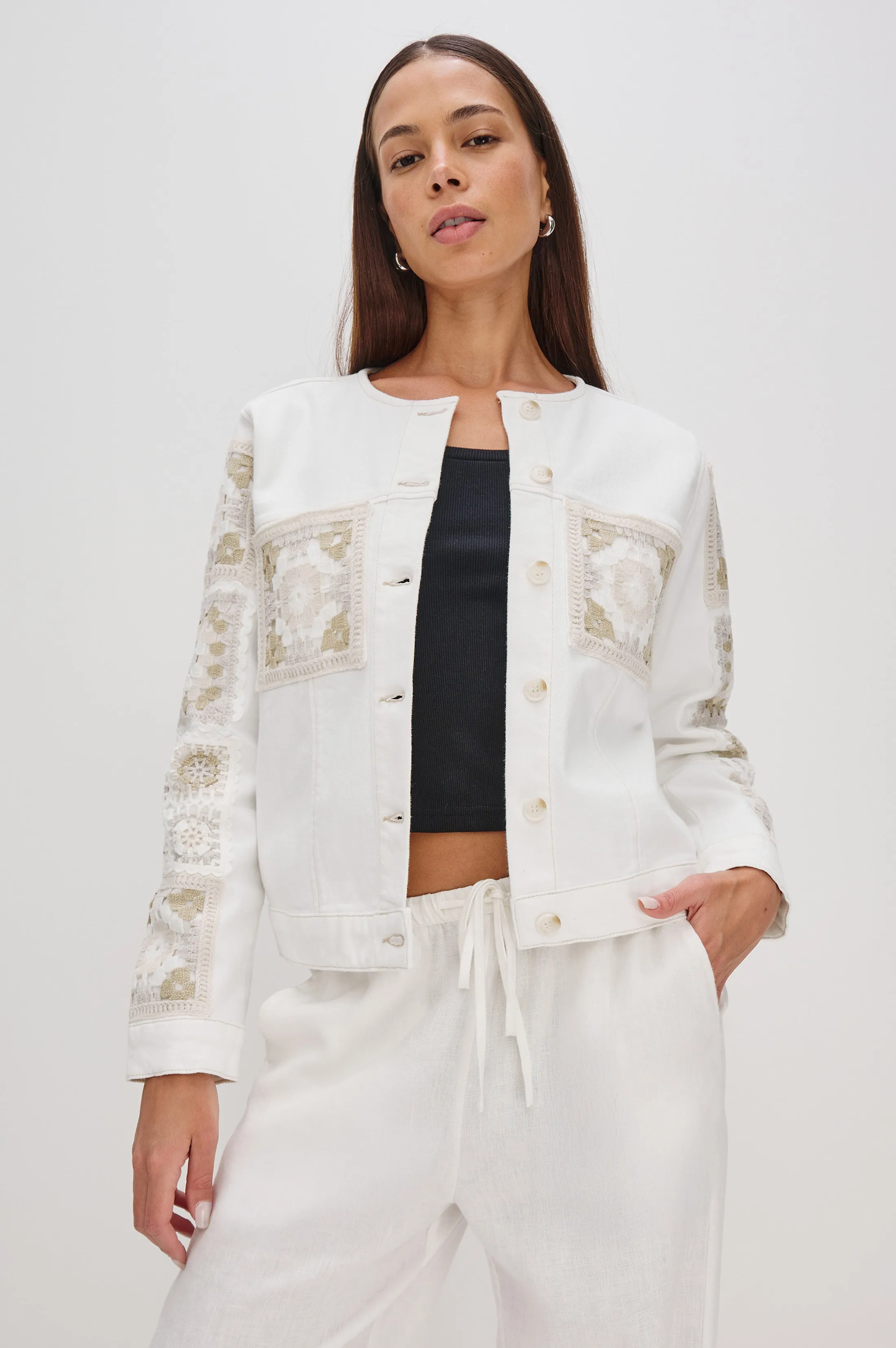 LIDO JACKET - VINTAGE ECRU CROCHET sold by Rails product image thumbnail 4