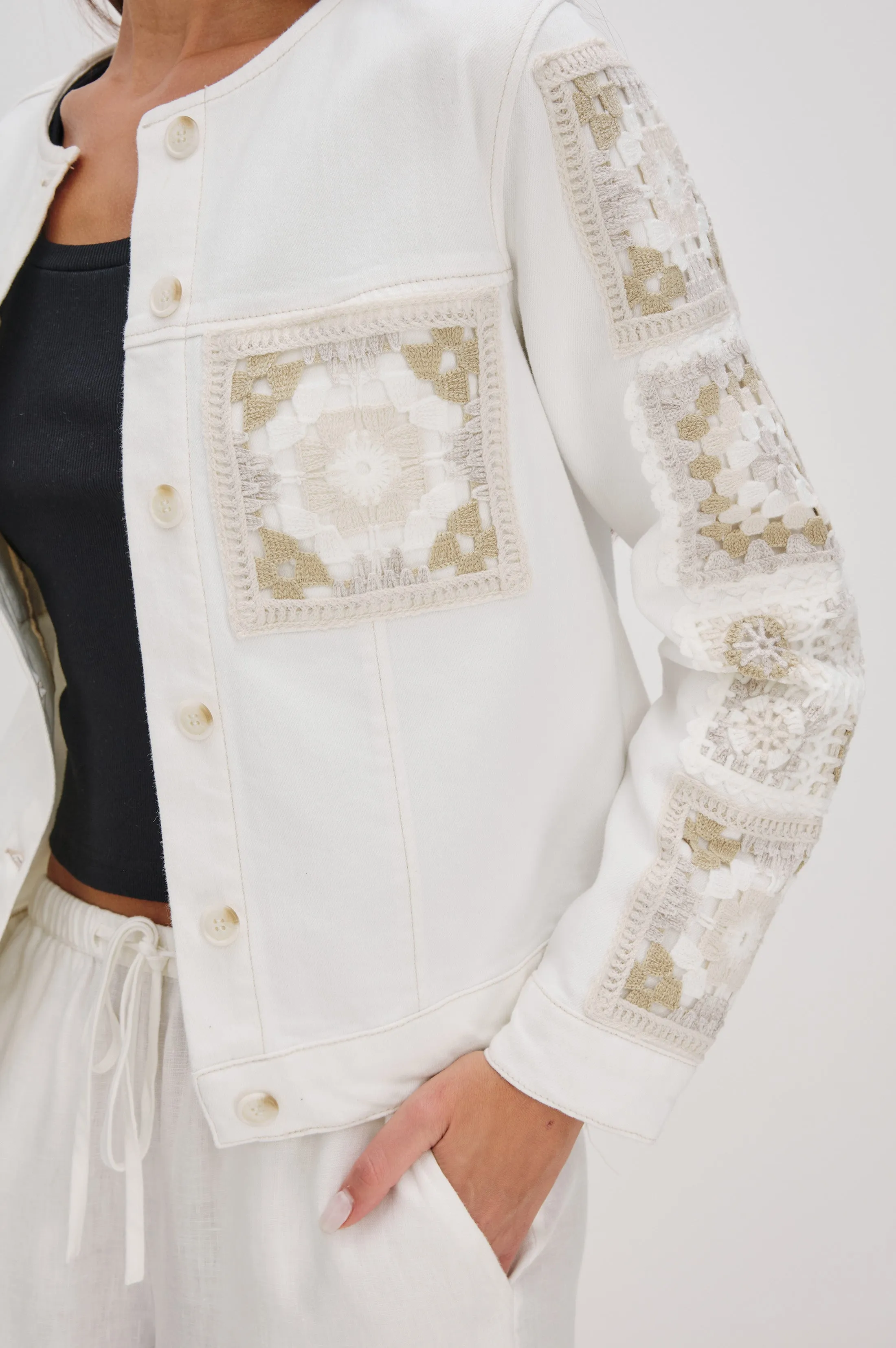 LIDO JACKET - VINTAGE ECRU CROCHET sold by Rails product image thumbnail 2