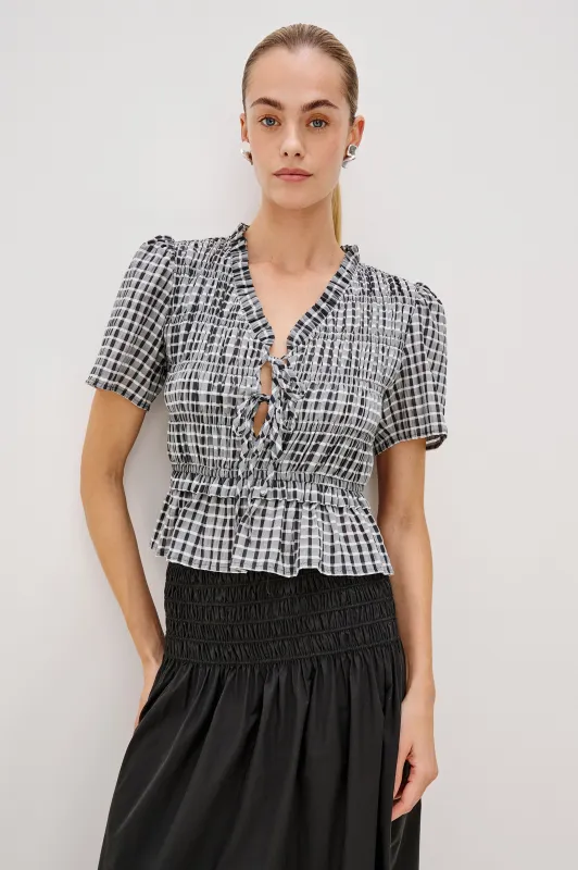 PORTIA TOP - ASH SEERSUCKER sold by Rails