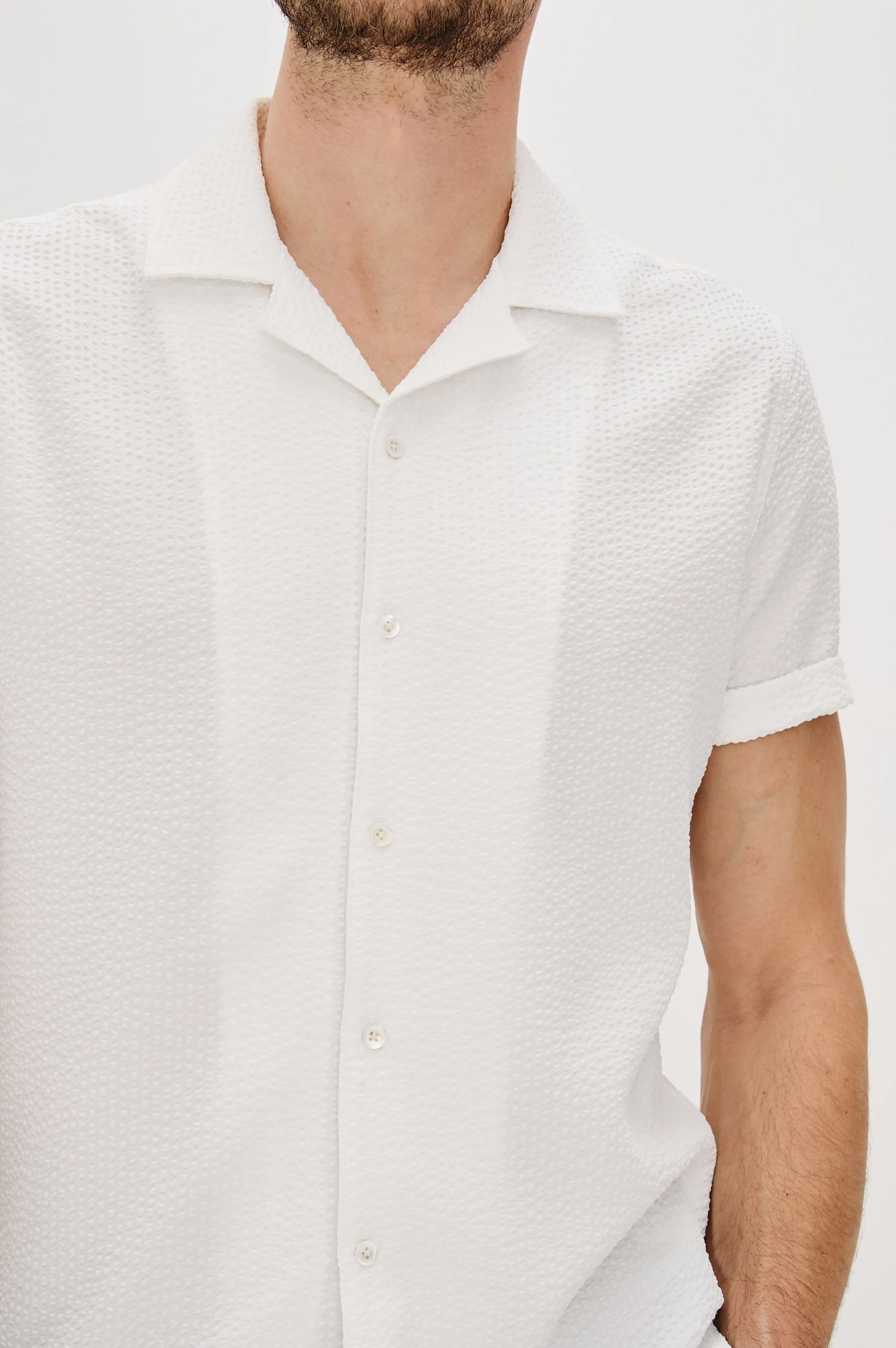 AMALFI SHIRT - WHITE SEERSUCKER sold by Rails product image thumbnail 2