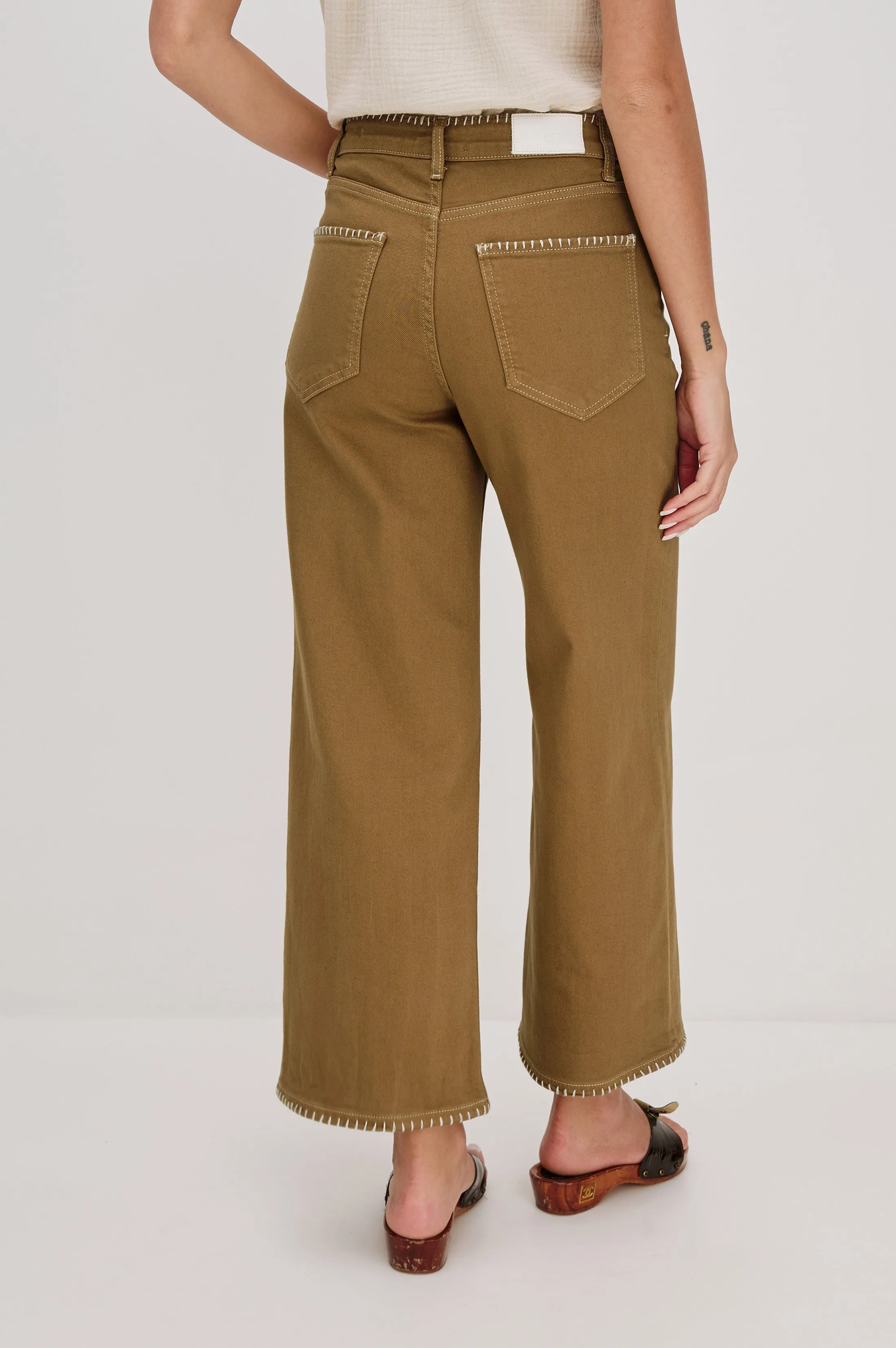 GETTY CROP WIDE LEG - SAFARI EMBROIDERED sold by Rails product image thumbnail 5