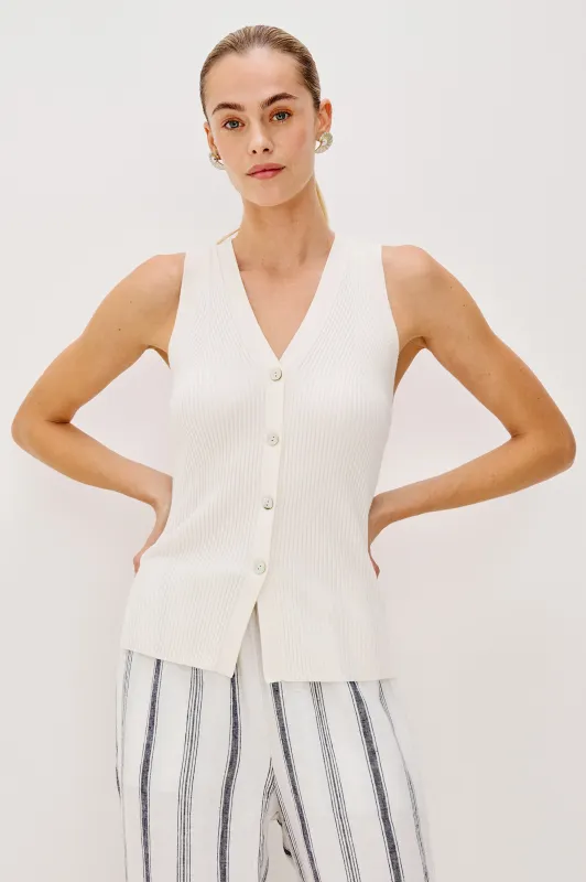 TATIA TOP - ECRU sold by Rails