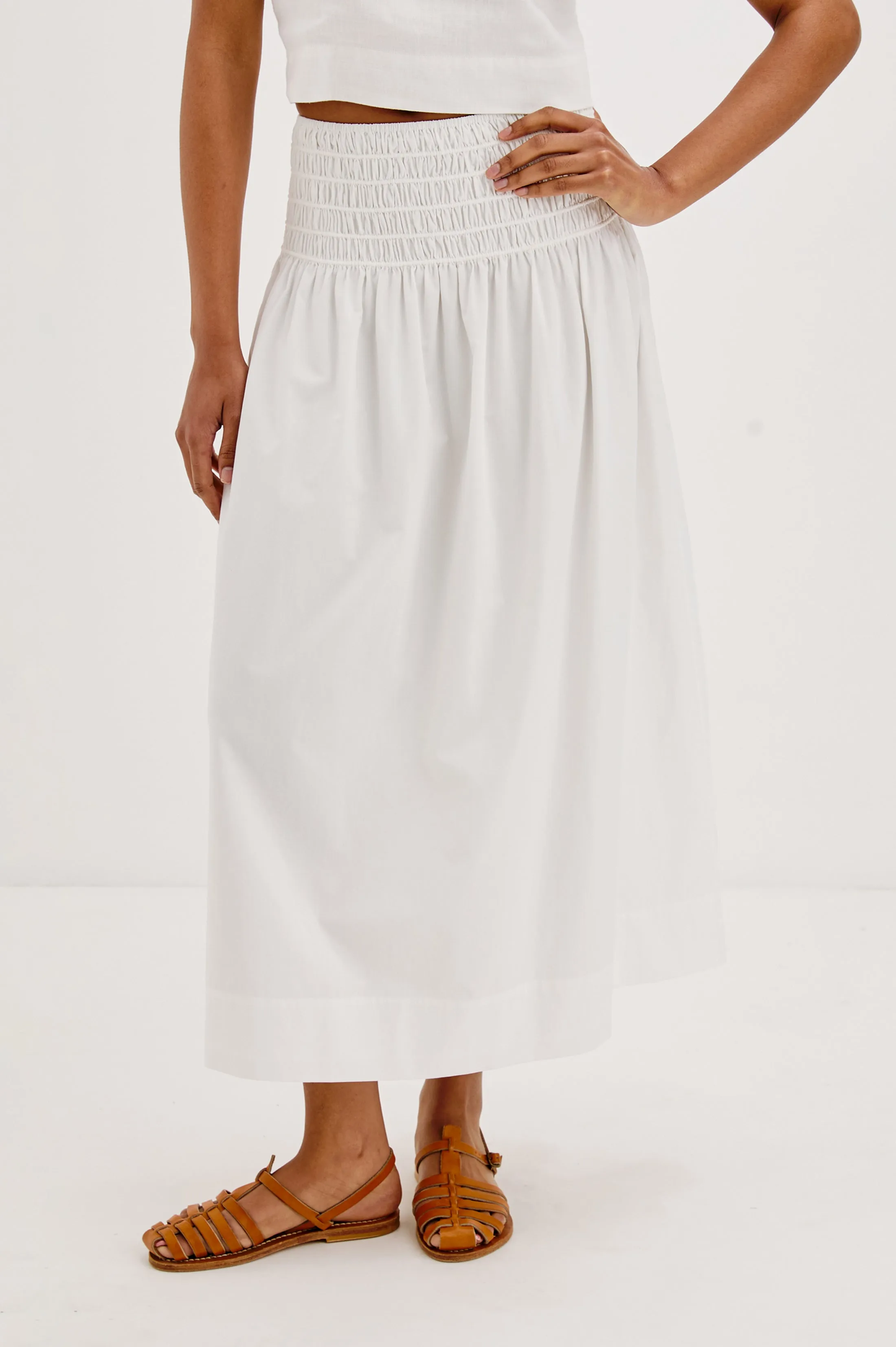 ALESSA SKIRT - WHITE sold by Rails