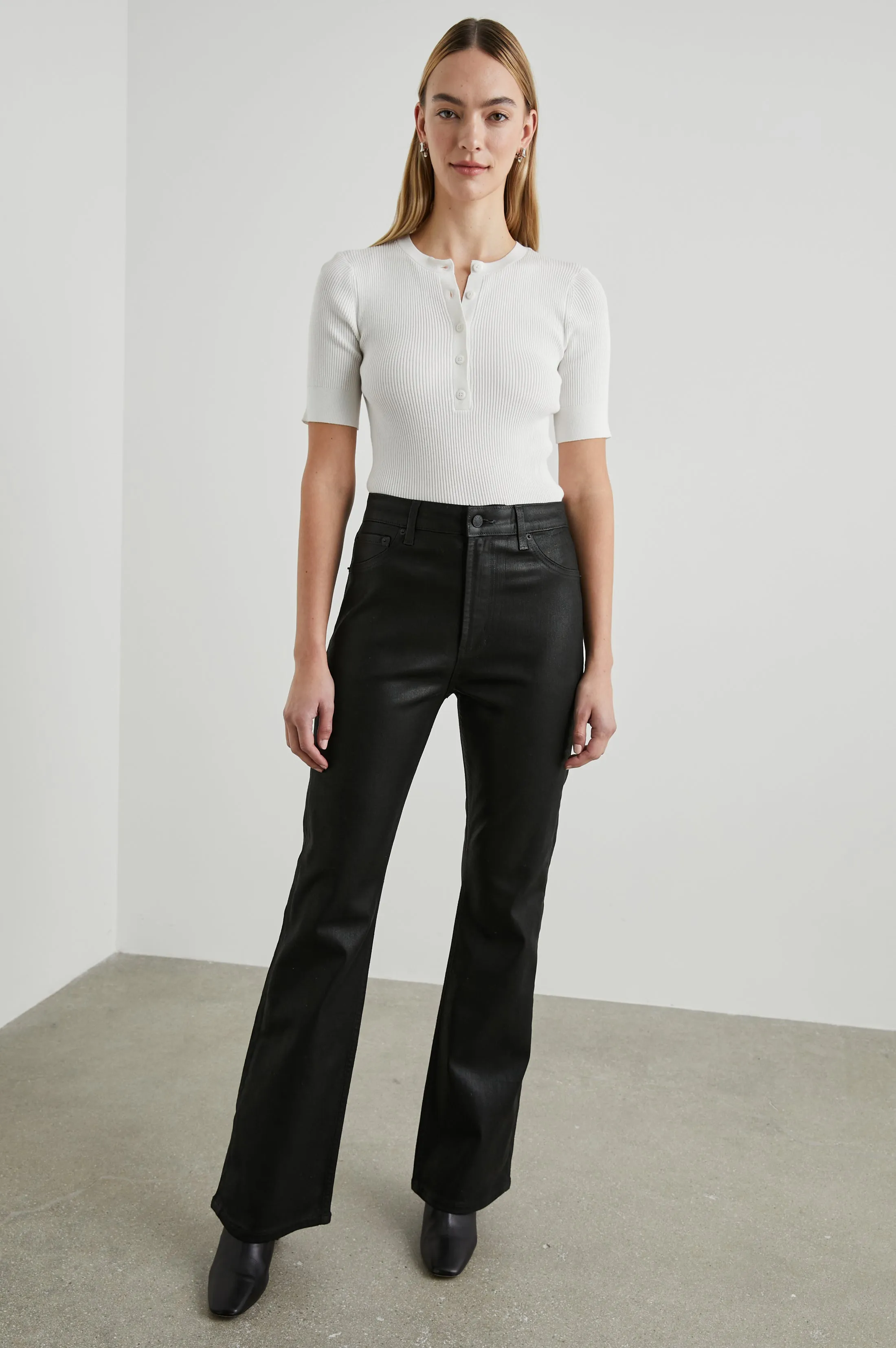 SUNSET SLIM FLARE - COATED NOIR sold by Rails product image thumbnail 3