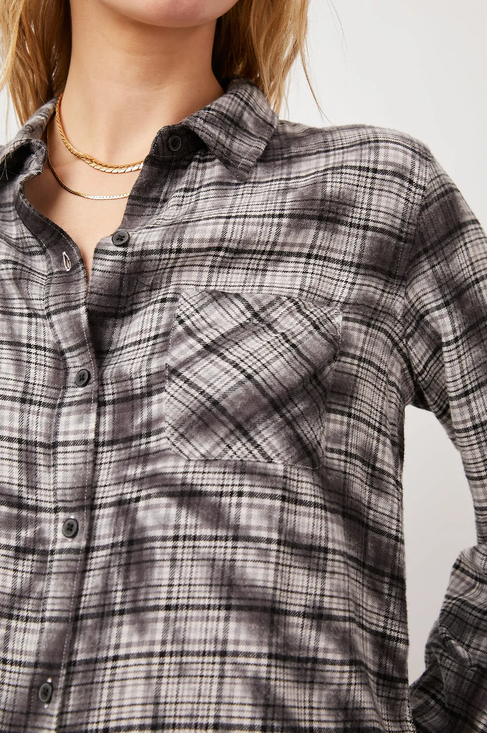 MILO SHIRT - BLACK SWIRL TIE DYE sold by Rails product image thumbnail 2