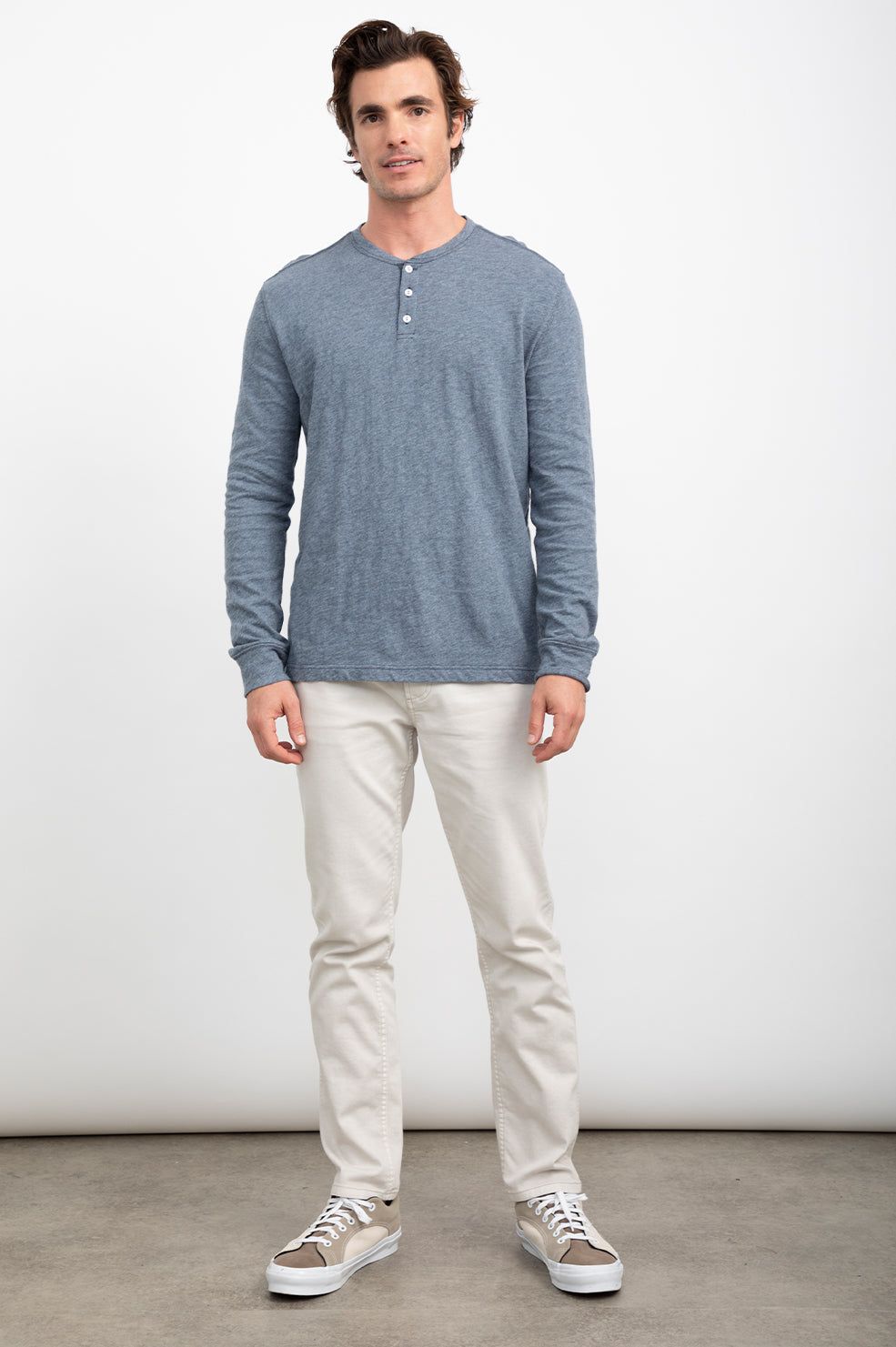 SKHI HENLEY - BLUE MELANGE sold by Rails product image thumbnail 3
