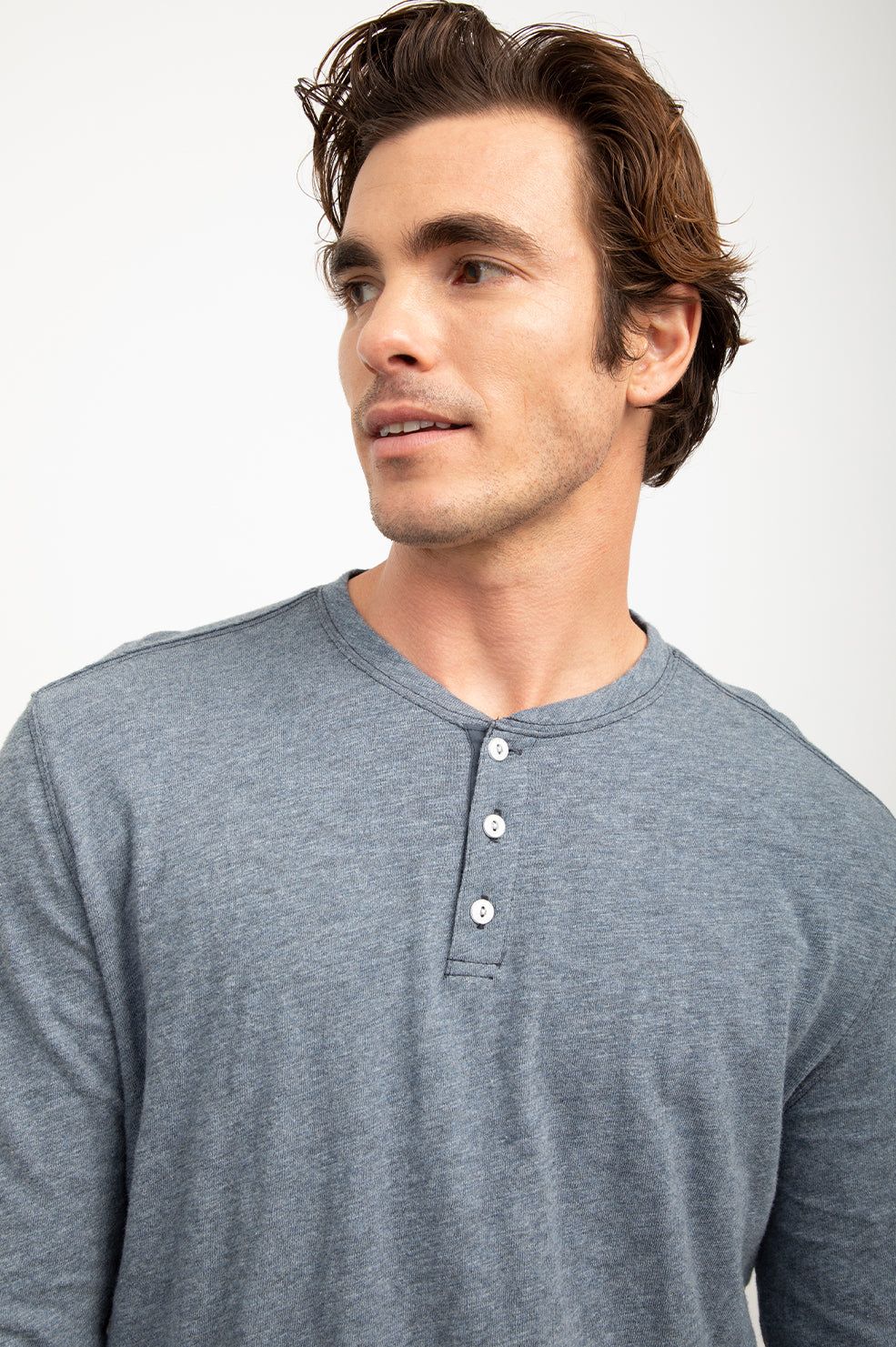 SKHI HENLEY - BLUE MELANGE sold by Rails product image thumbnail 2