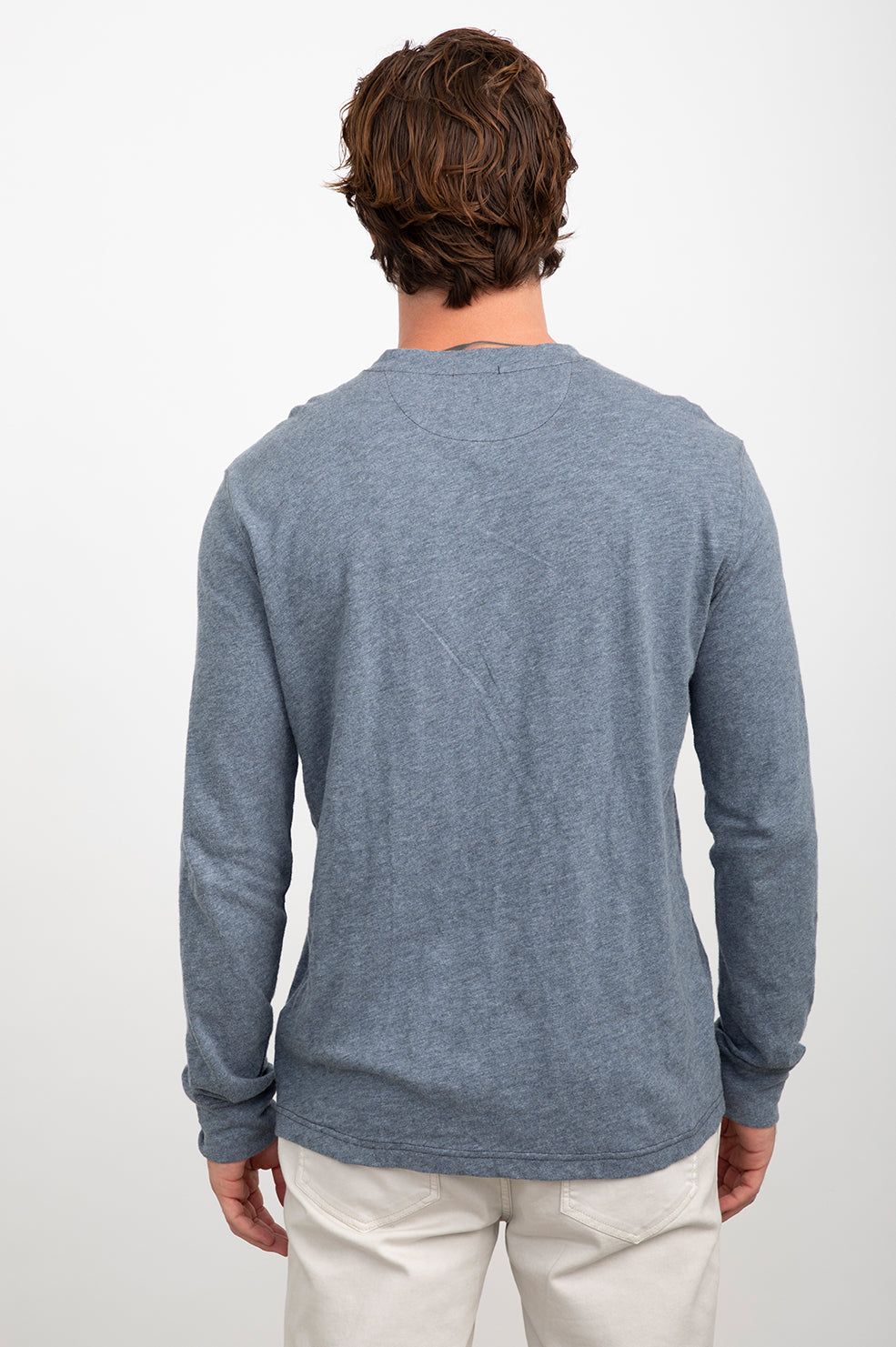 SKHI HENLEY - BLUE MELANGE sold by Rails product image thumbnail 4