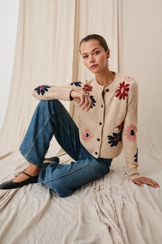 MILLIE CARDIGAN - MAUVE MEADOW sold by Rails