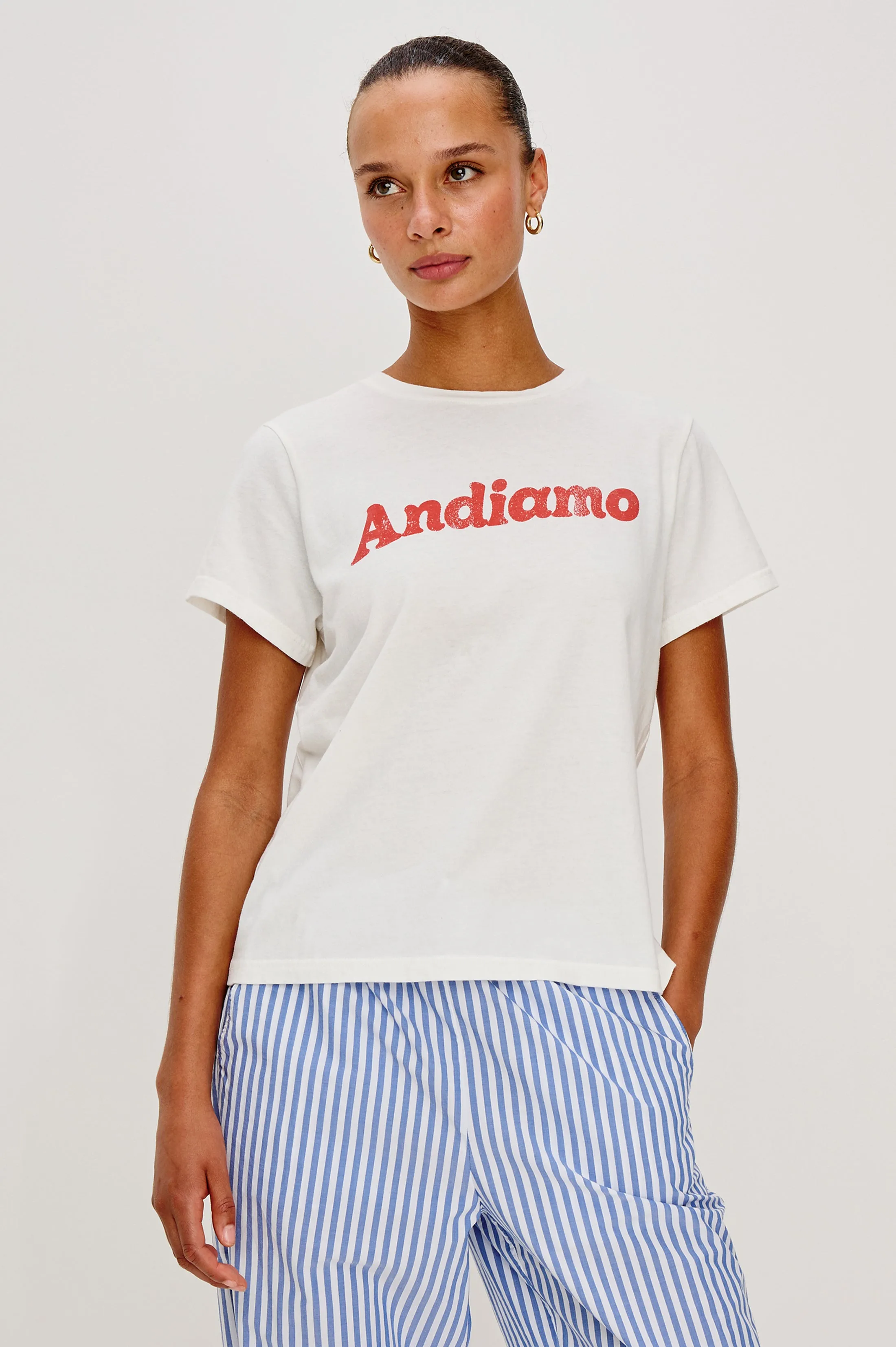 GIADZY X RAILS CLASSIC CREW NECK T-SHIRT - ANDIAMO sold by Rails product image thumbnail 4