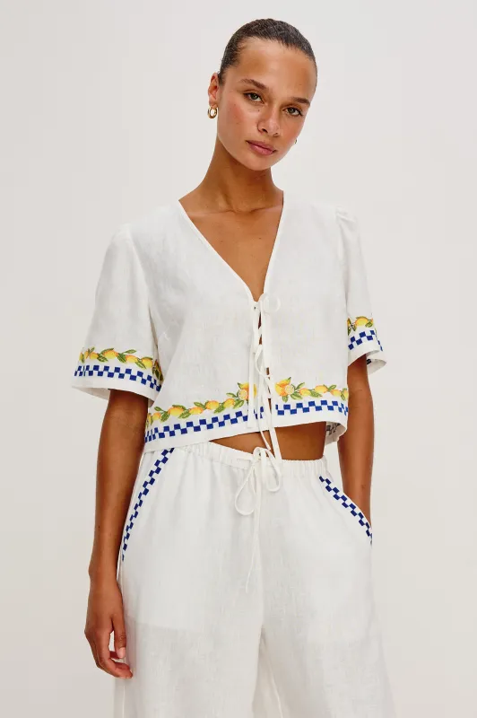 GIADZY X RAILS PARI TOP - SORRENTO EMBROIDERY sold by Rails