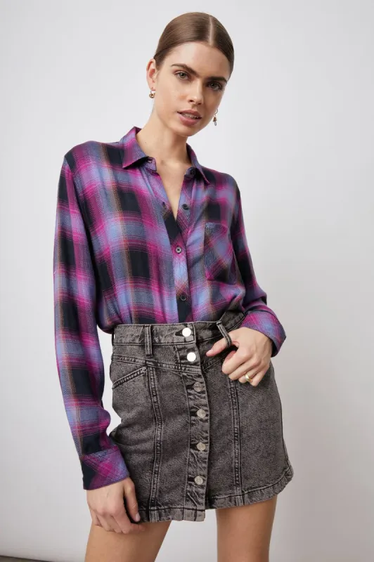 HUNTER SHIRT - NAVY MAGENTA SKY sold by Rails