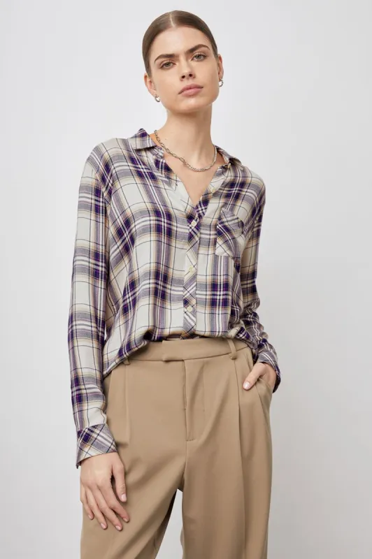 HUNTER SHIRT - STONE NAVY FUCSHIA sold by Rails