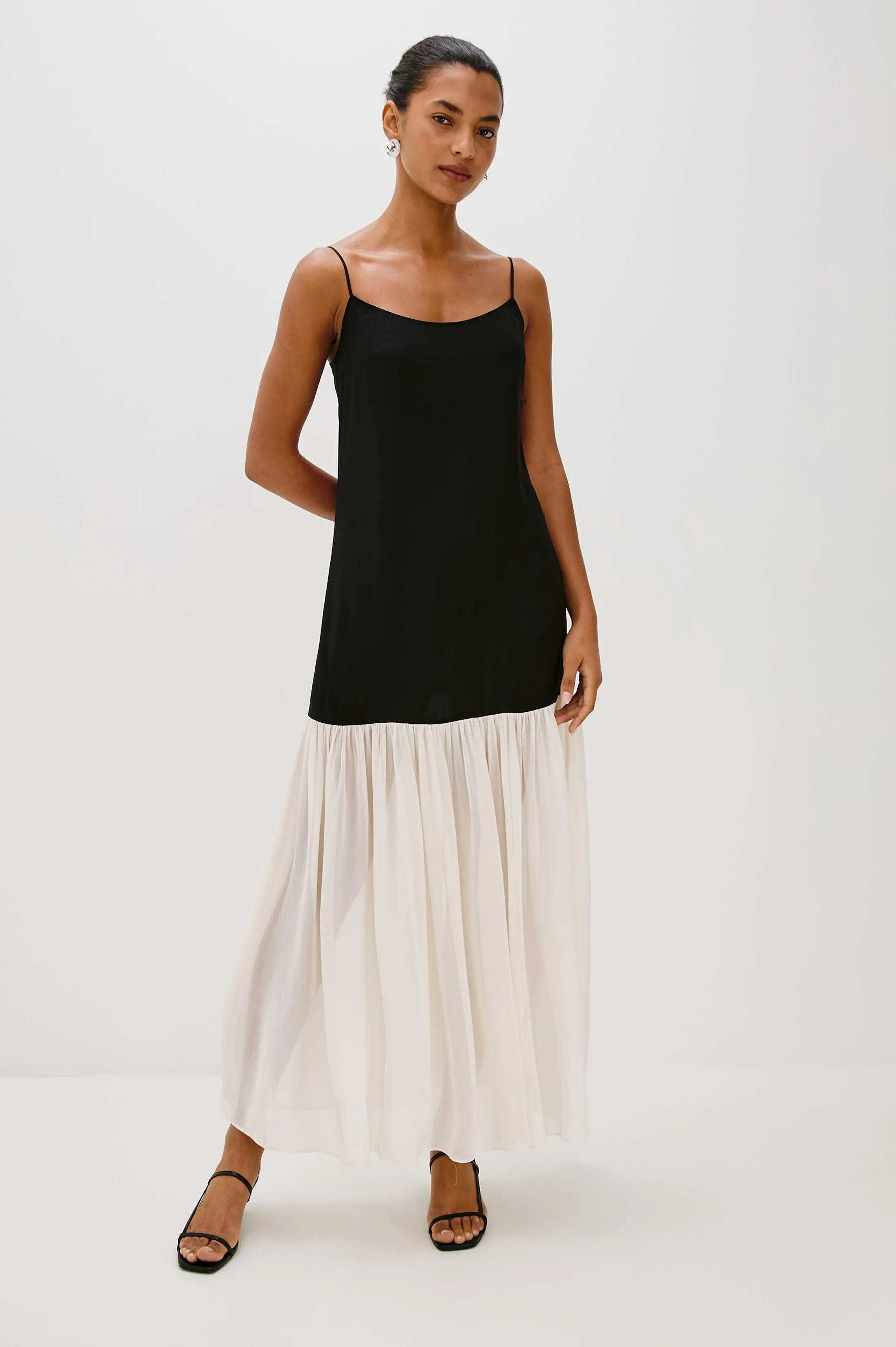 CHANDRA DRESS - BLACK IVORY sold by Rails