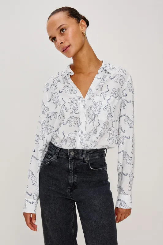 KATHRYN SHIRT - COBALT JAGUAR sold by Rails
