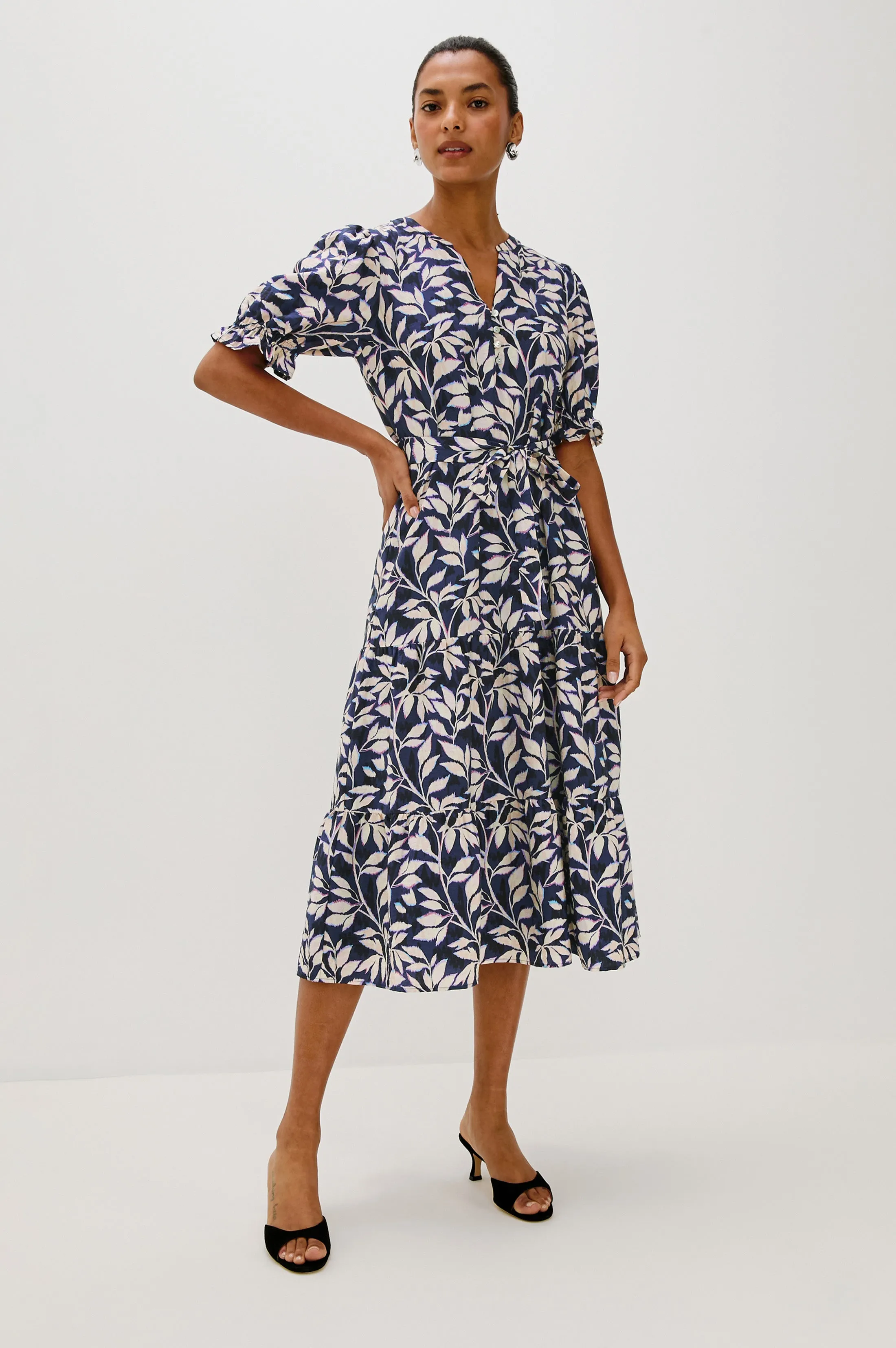 ELIANA DRESS - NAVY VINES sold by Rails product image thumbnail 4