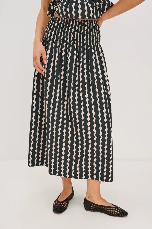 ALESSA SKIRT - PAINTED NOIR sold by Rails
