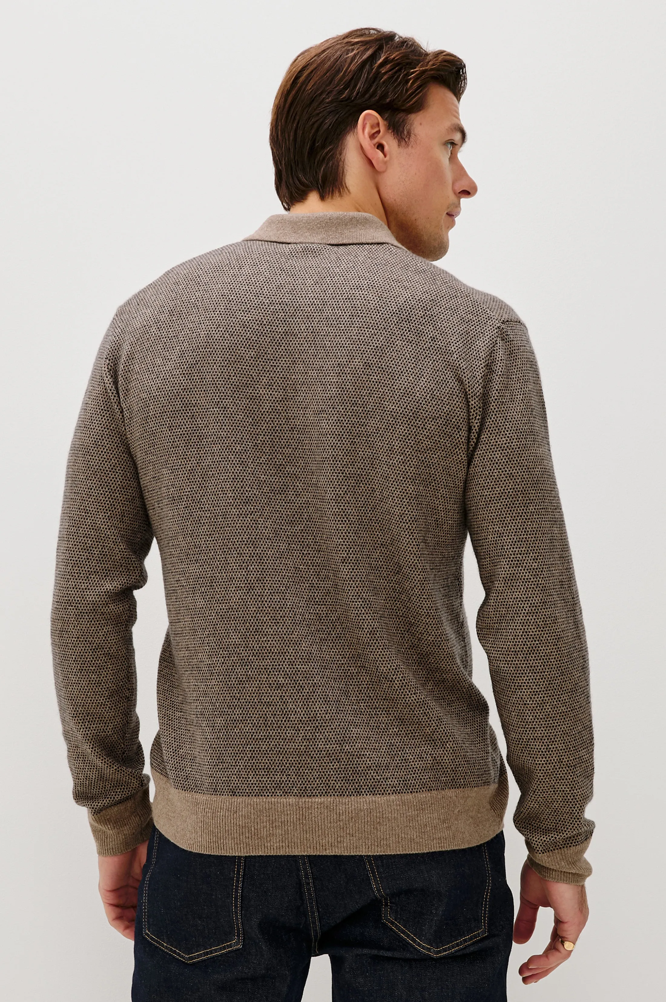 ANDERS SWEATER - FLAX NAVY sold by Rails product image thumbnail 5
