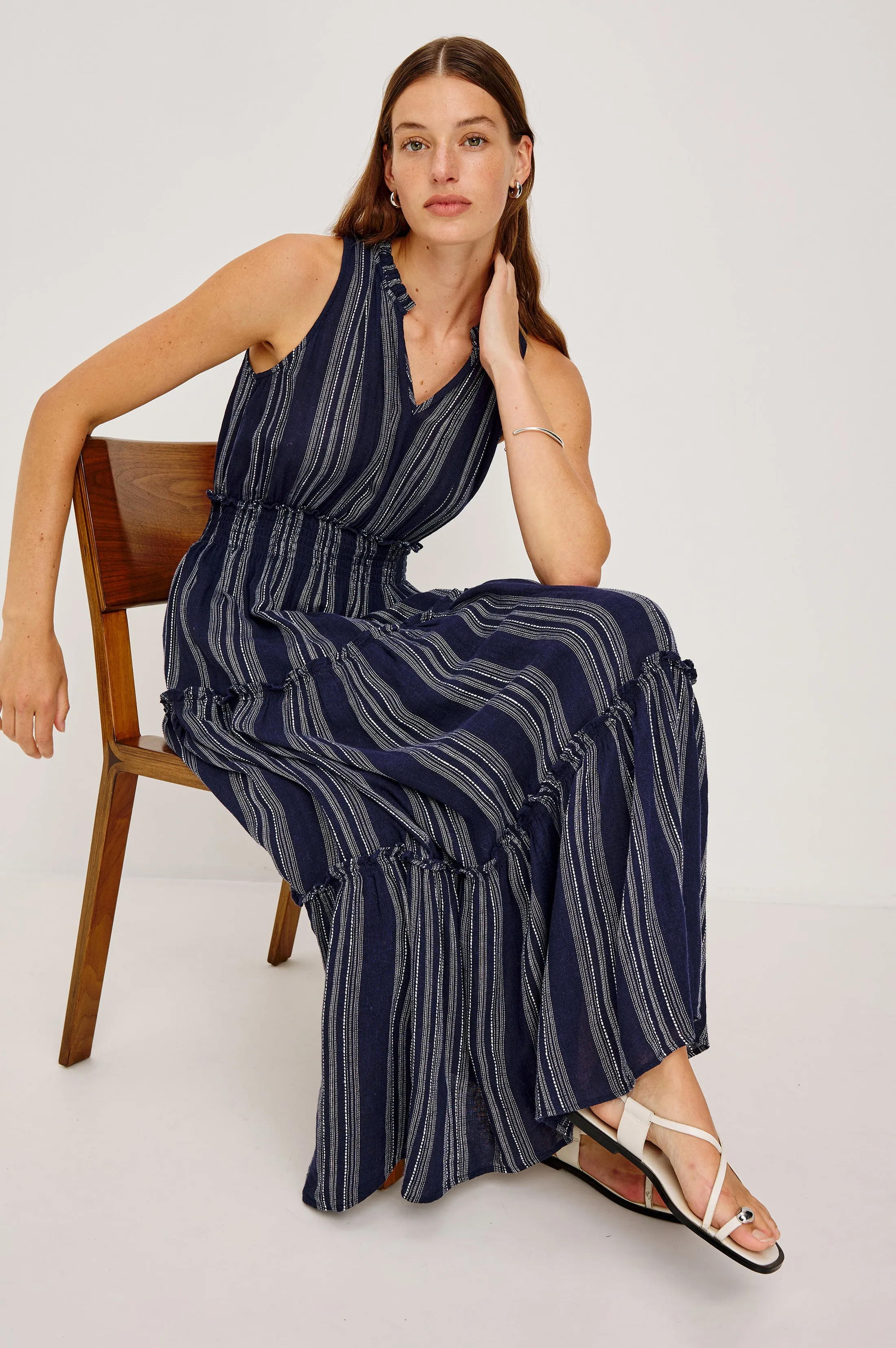 LOULOU DRESS - MAGALIA STRIPE sold by Rails