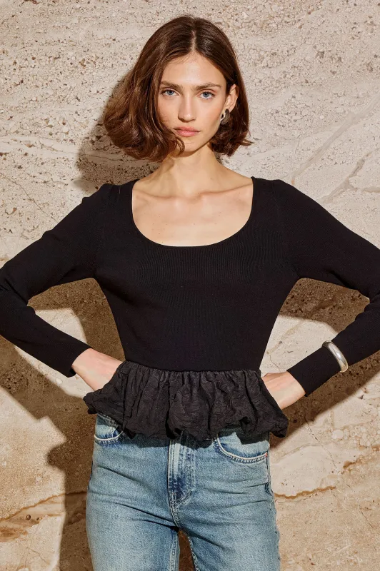 TILLIE TOP - BLACK sold by Rails