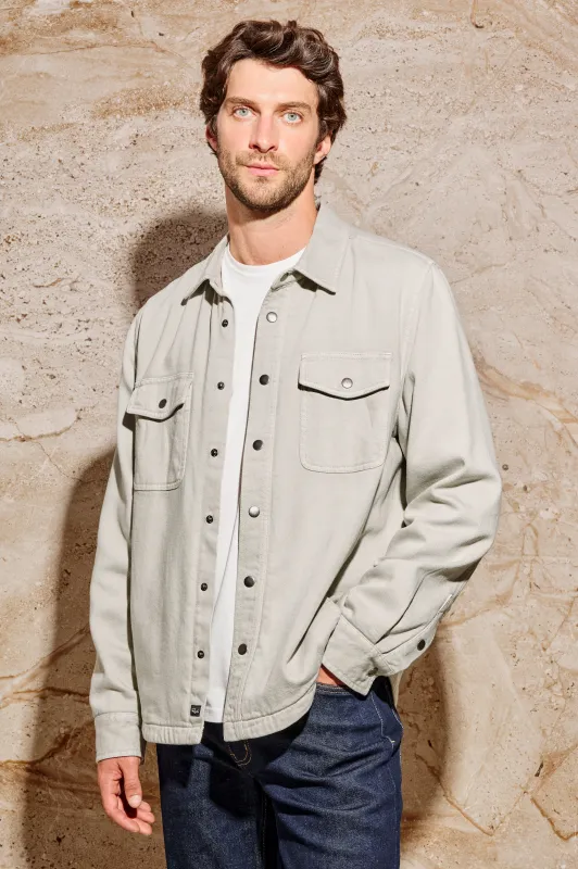 RHETT SHIRT JACKET - STONE made by Rails