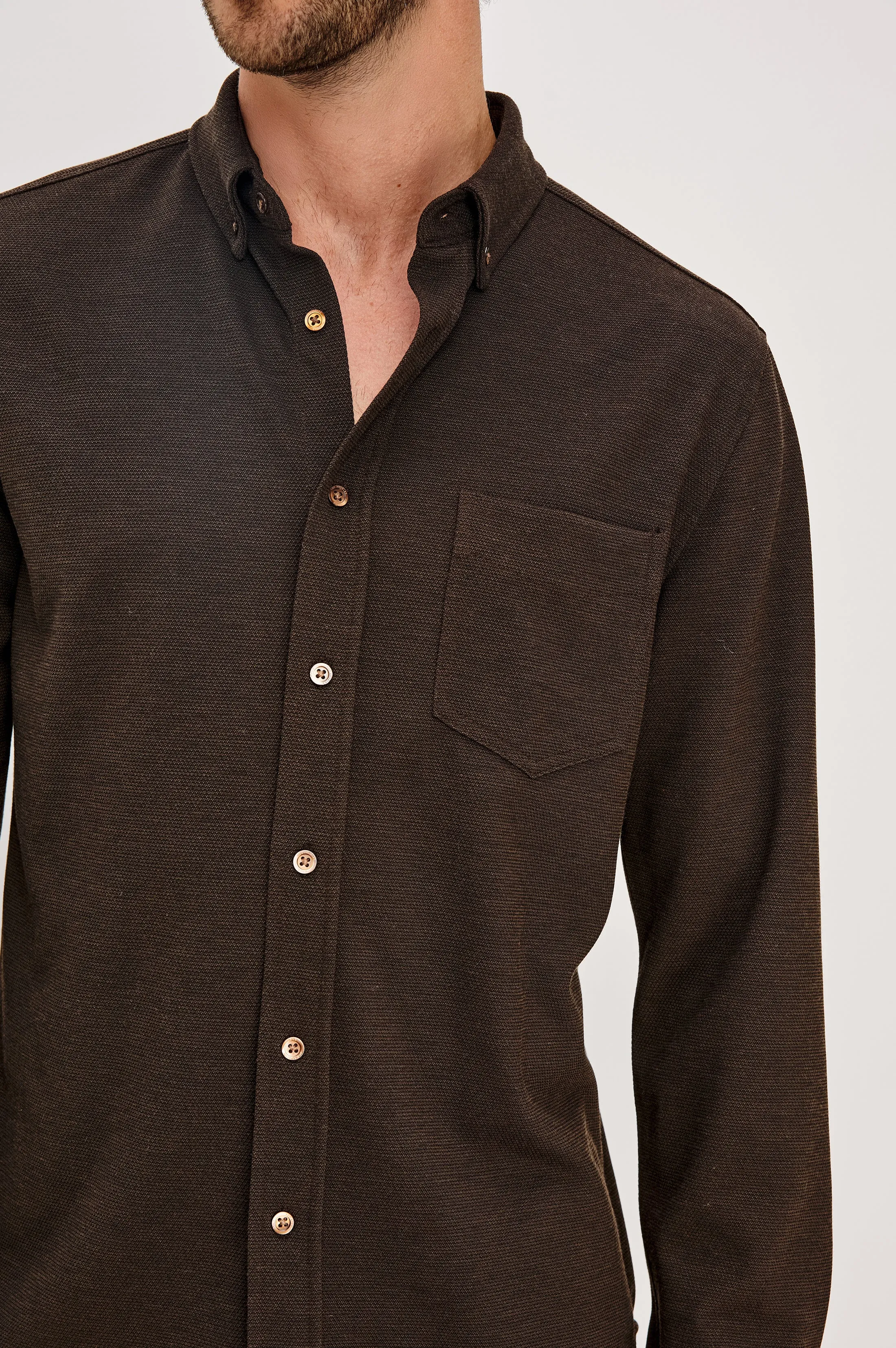 VINCENT SHIRT - ESPRESSO sold by Rails product image thumbnail 2