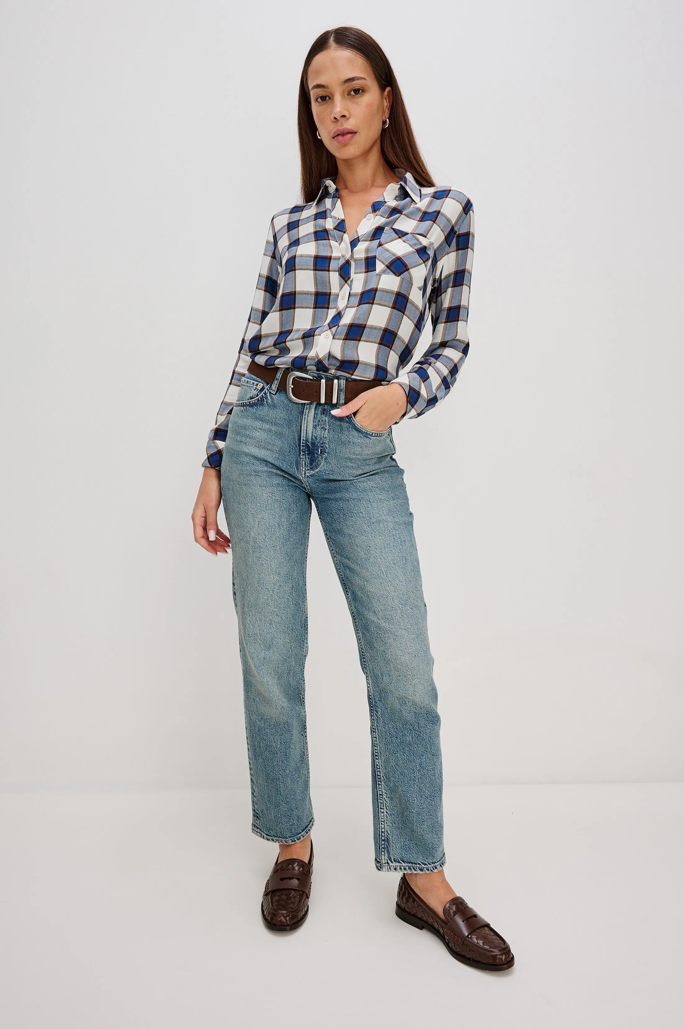 HUNTER SHIRT - GOLDEN COBALT sold by Rails product image thumbnail 3