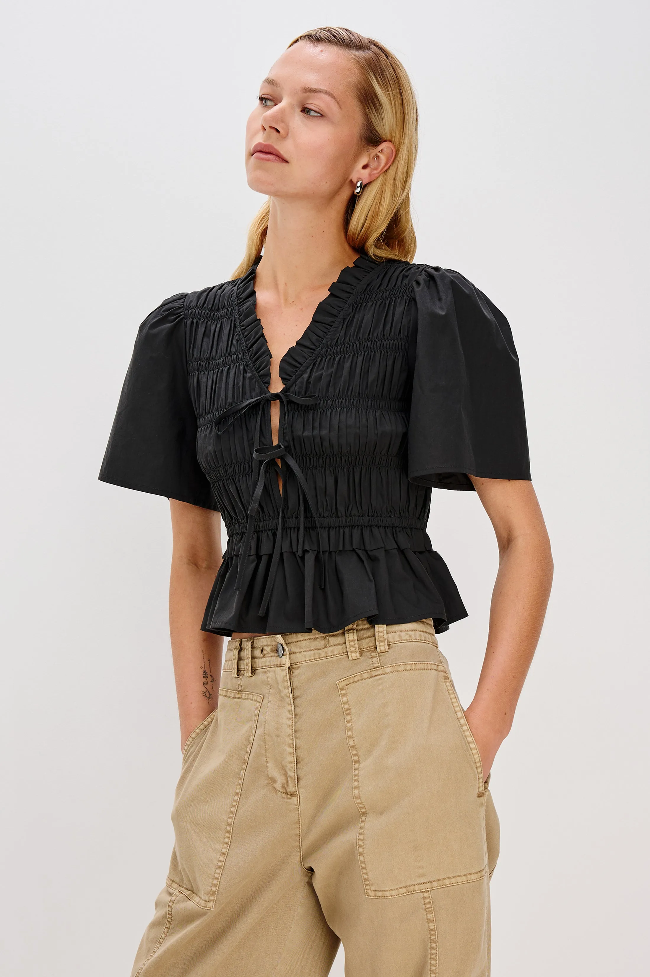 PORTIA TOP - BLACK sold by Rails product image thumbnail 4