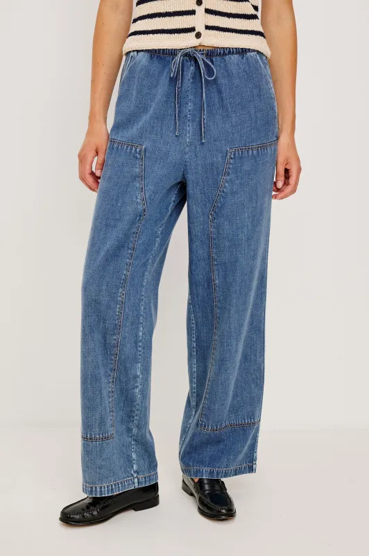 SANDERSON PANT - ANTIQUE BLUE sold by Rails