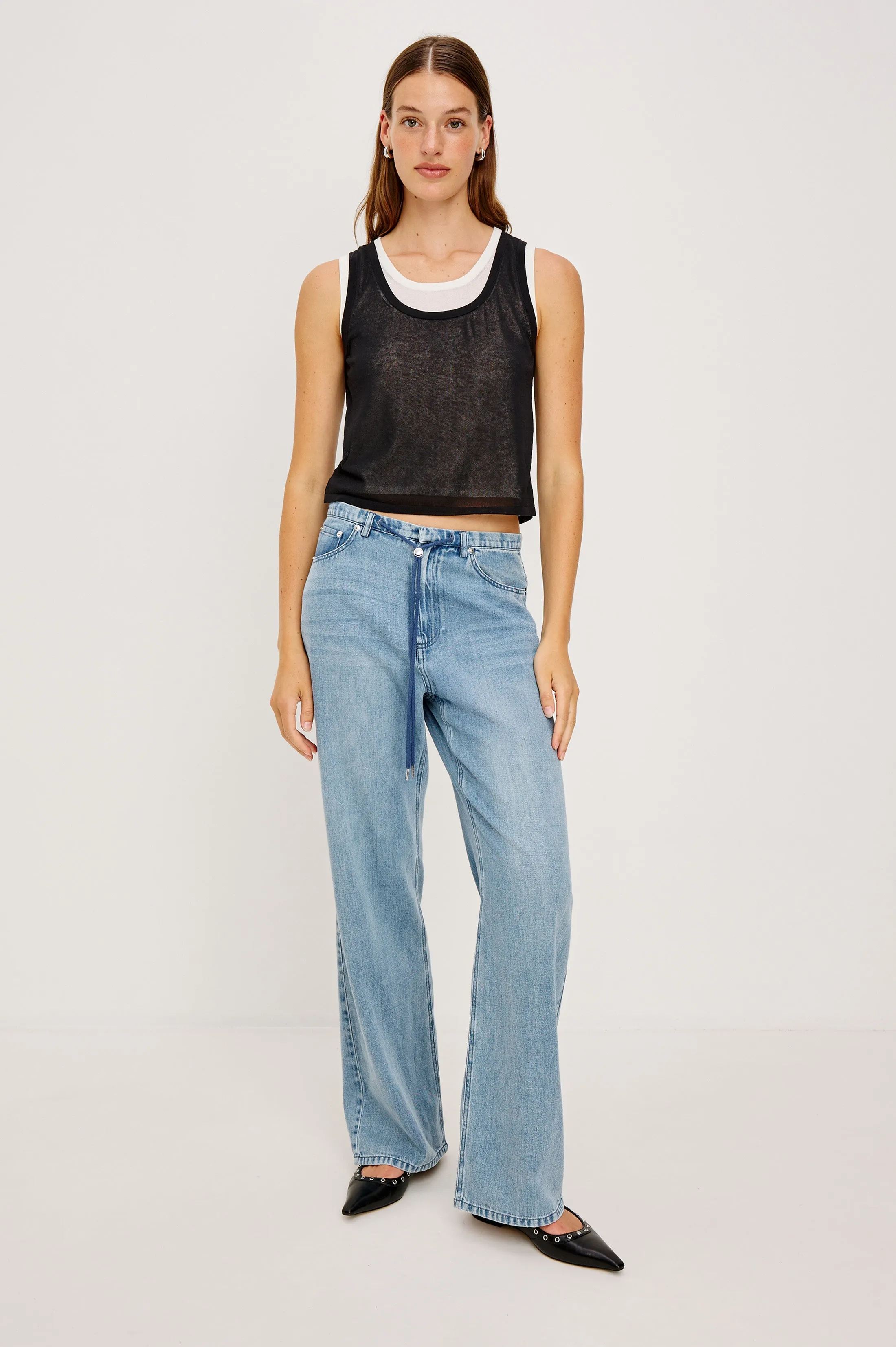 KELLY TOP - BLACK IVORY sold by Rails product image thumbnail 3