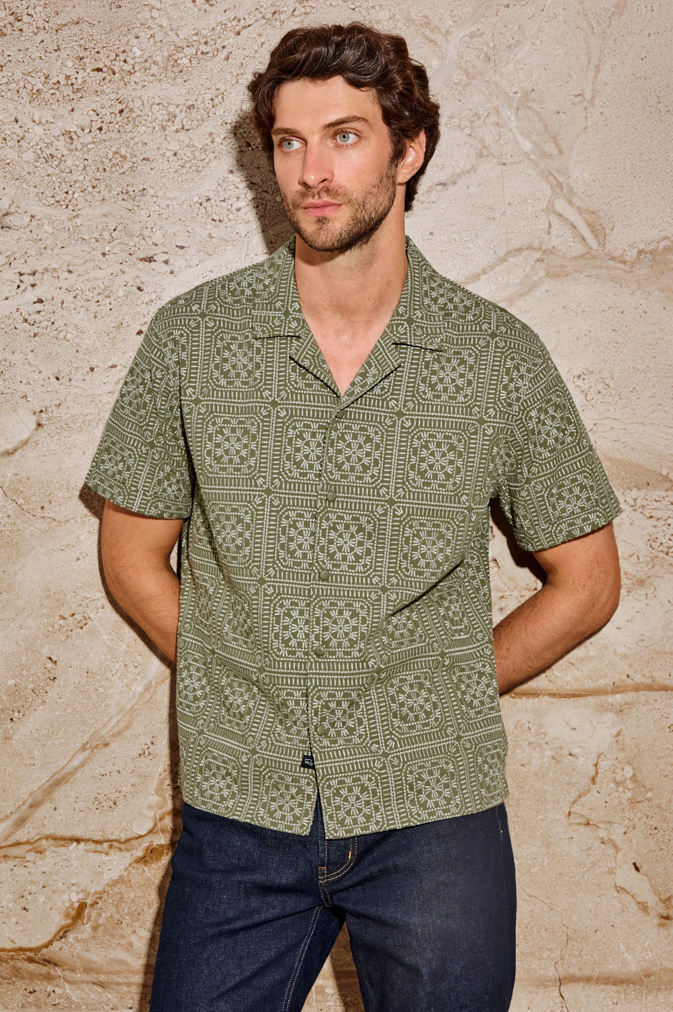 TYLER SHIRT - SURPLUS SAGE SQUARES sold by Rails product image thumbnail 2