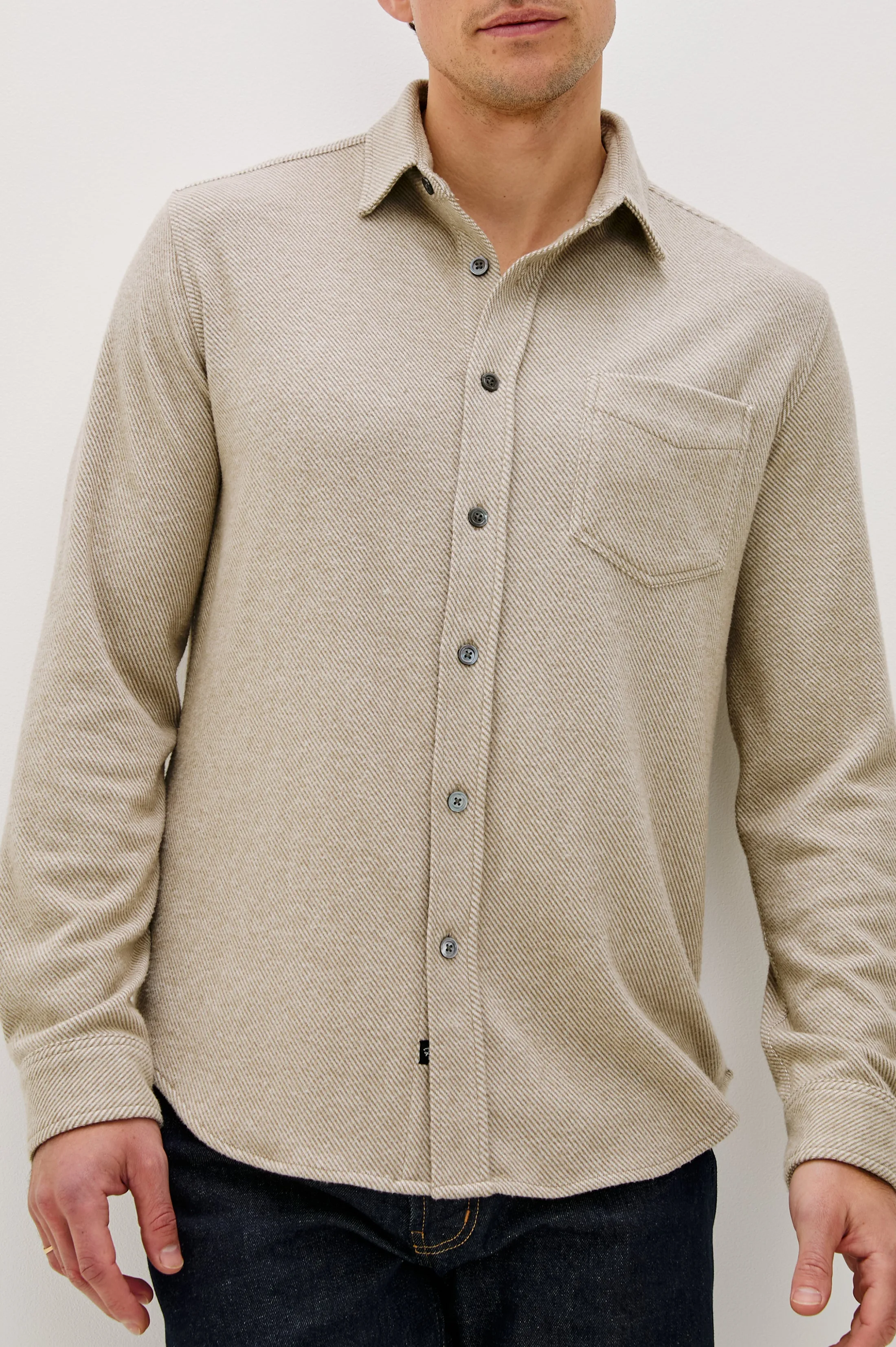 HAWKE SHIRT - TAUPE TWILL sold by Rails product image thumbnail 2
