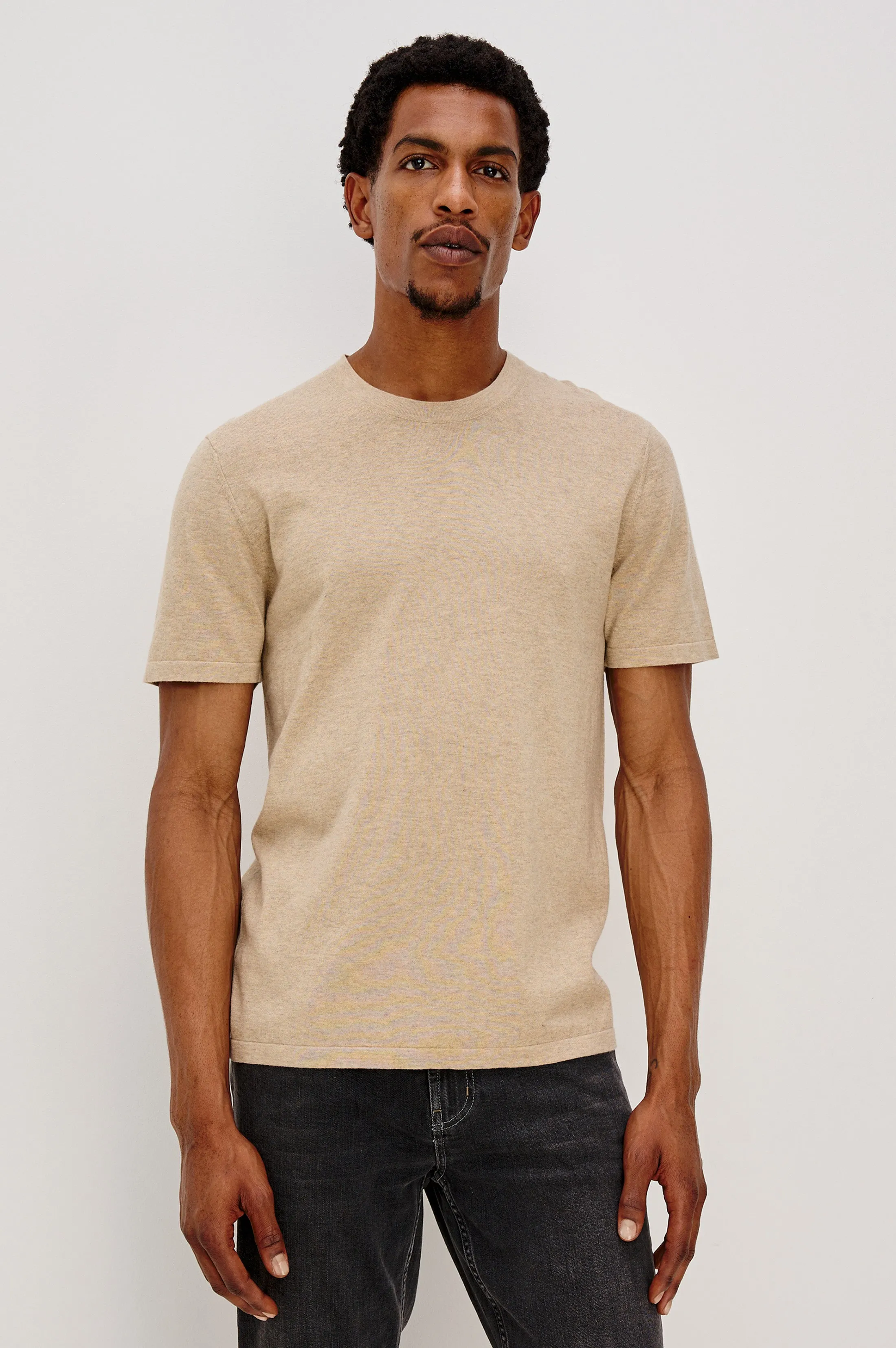 MASON COTTON CASHMERE T-SHIRT - OAT HEATHER sold by Rails product image thumbnail 2