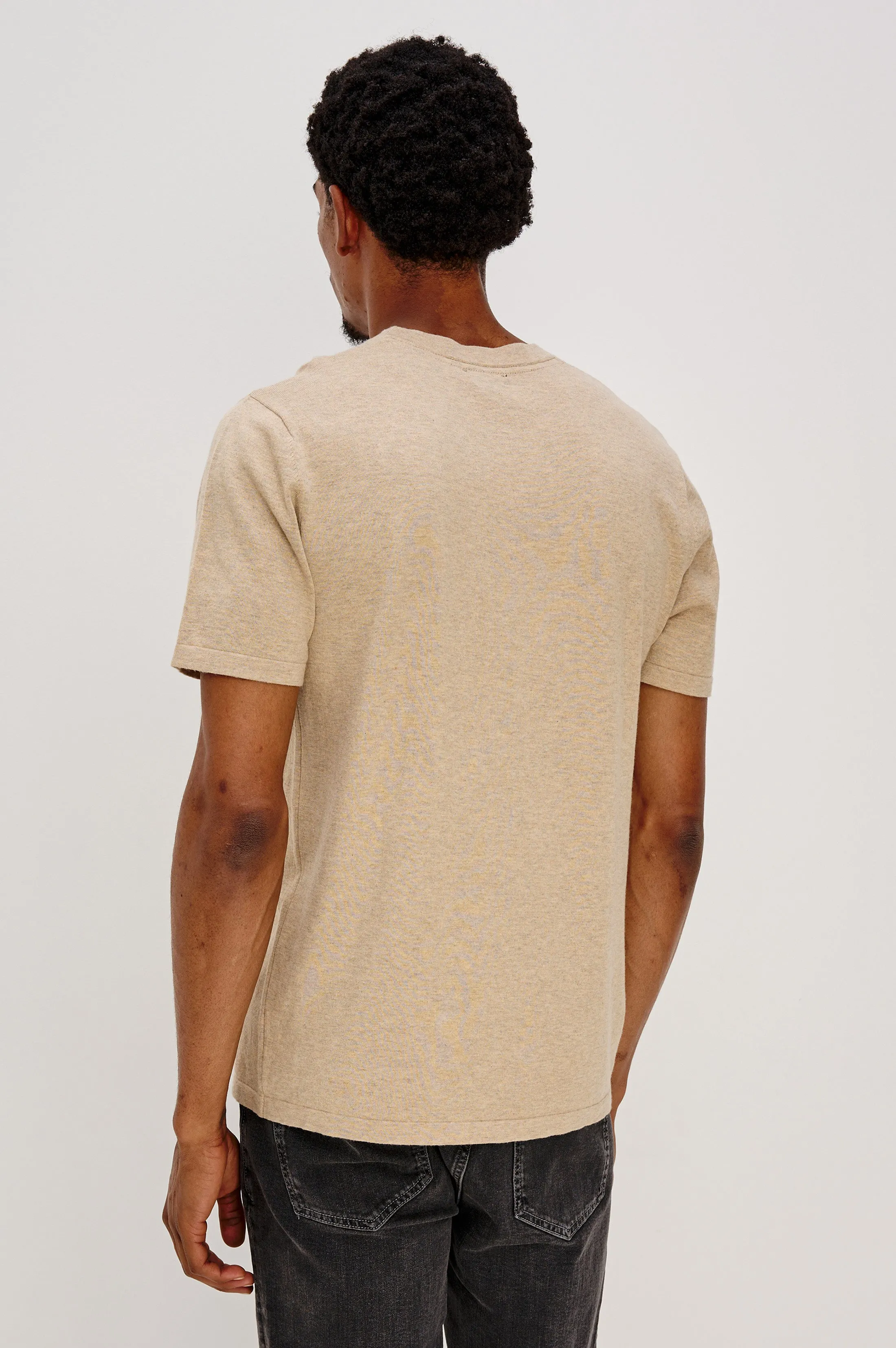 MASON COTTON CASHMERE T-SHIRT - OAT HEATHER sold by Rails product image thumbnail 5