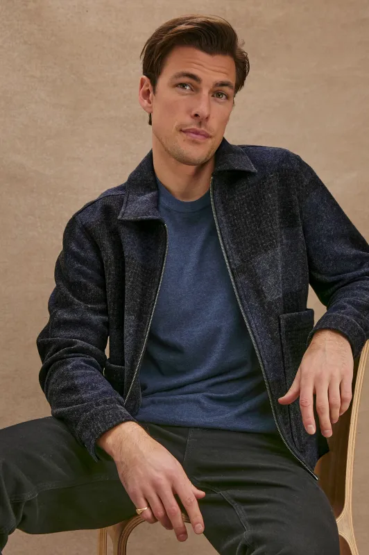 SIMON JACKET - BLACK NAVY BLOCK made by Rails