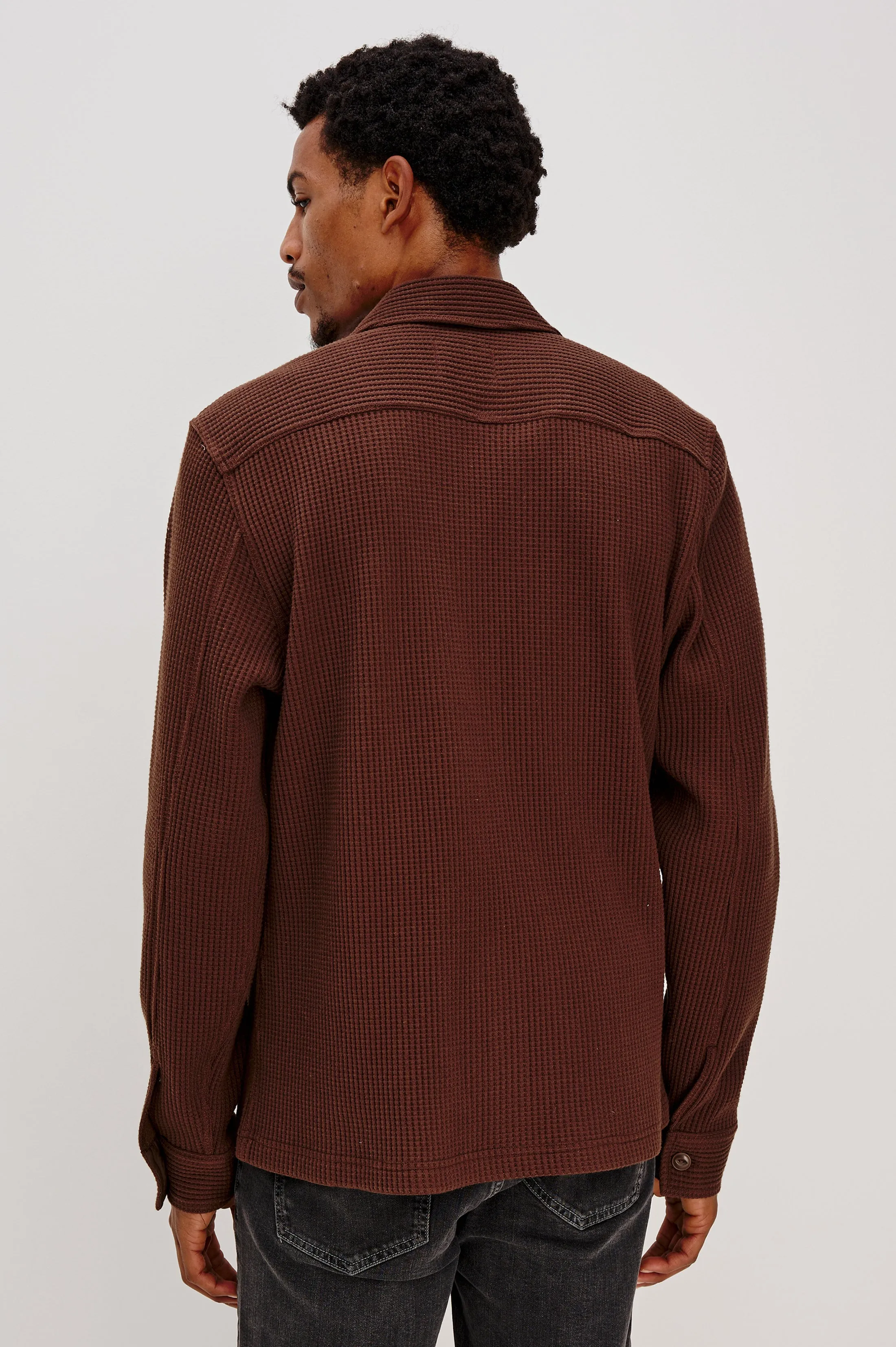 WELLS SHIRT JACKET - CHOCOLATE sold by Rails product image thumbnail 5